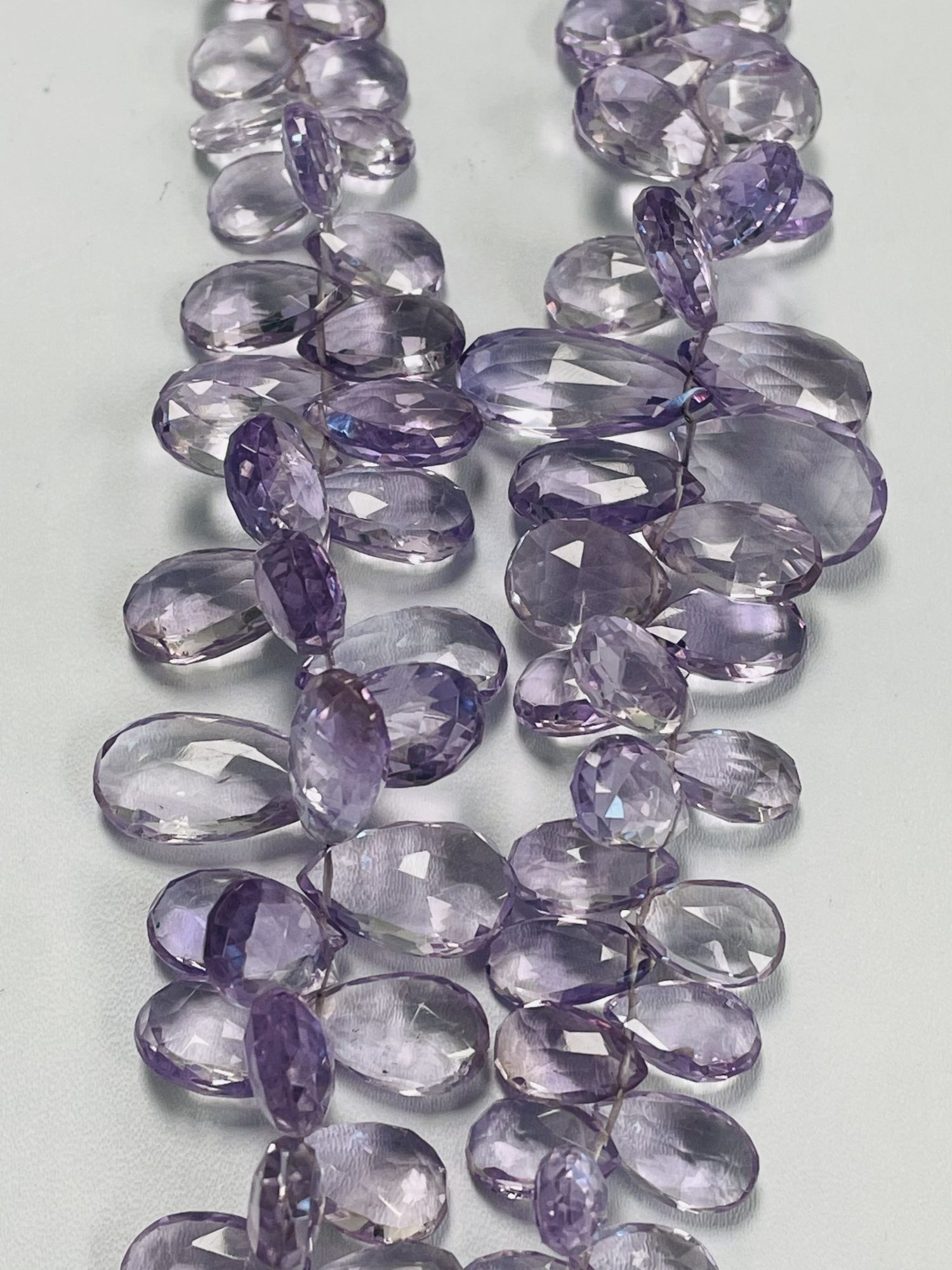 Pink Amethyst Pear Faceted