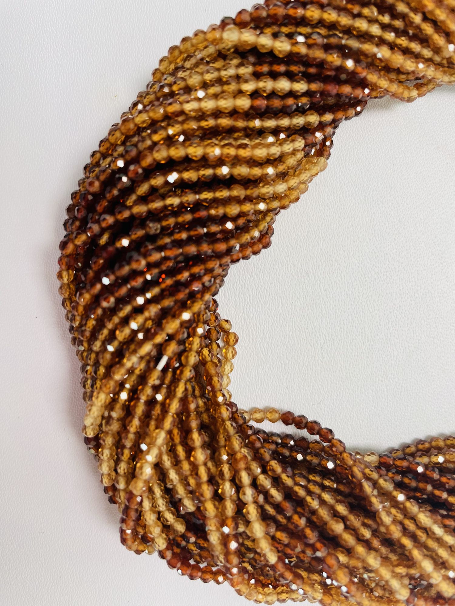 Hessonite Garnet Rondelle Faceted