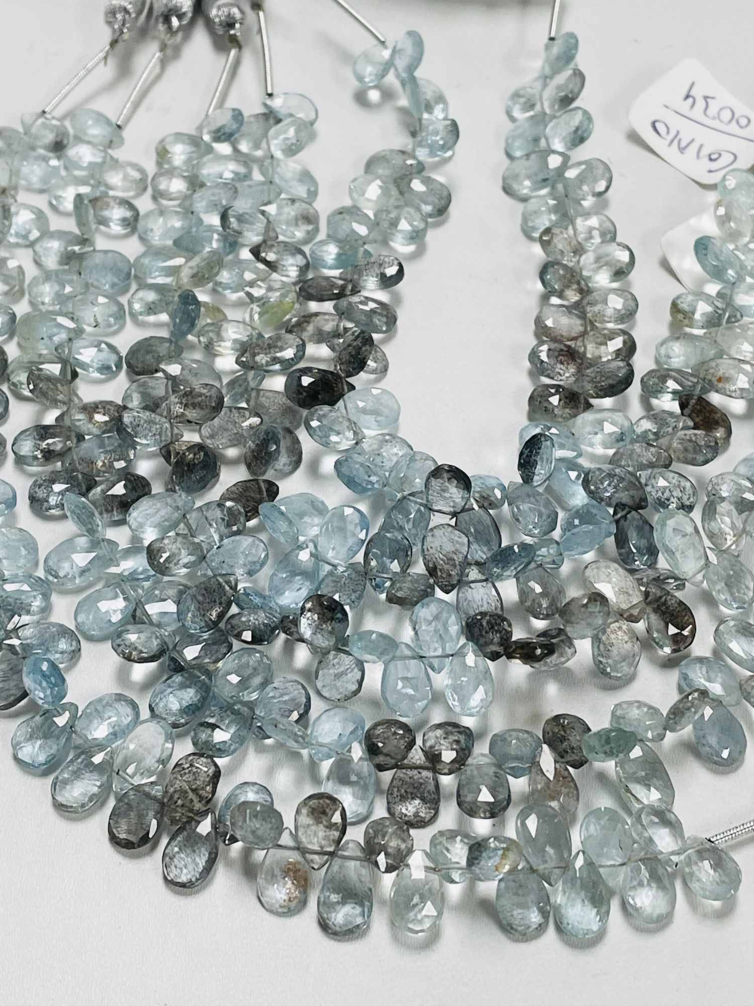 Copper Aquamarine Pear Faceted