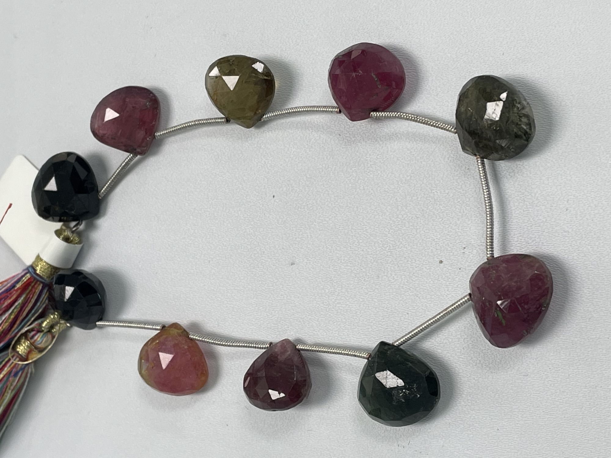 Multi Tourmaline Heart Faceted