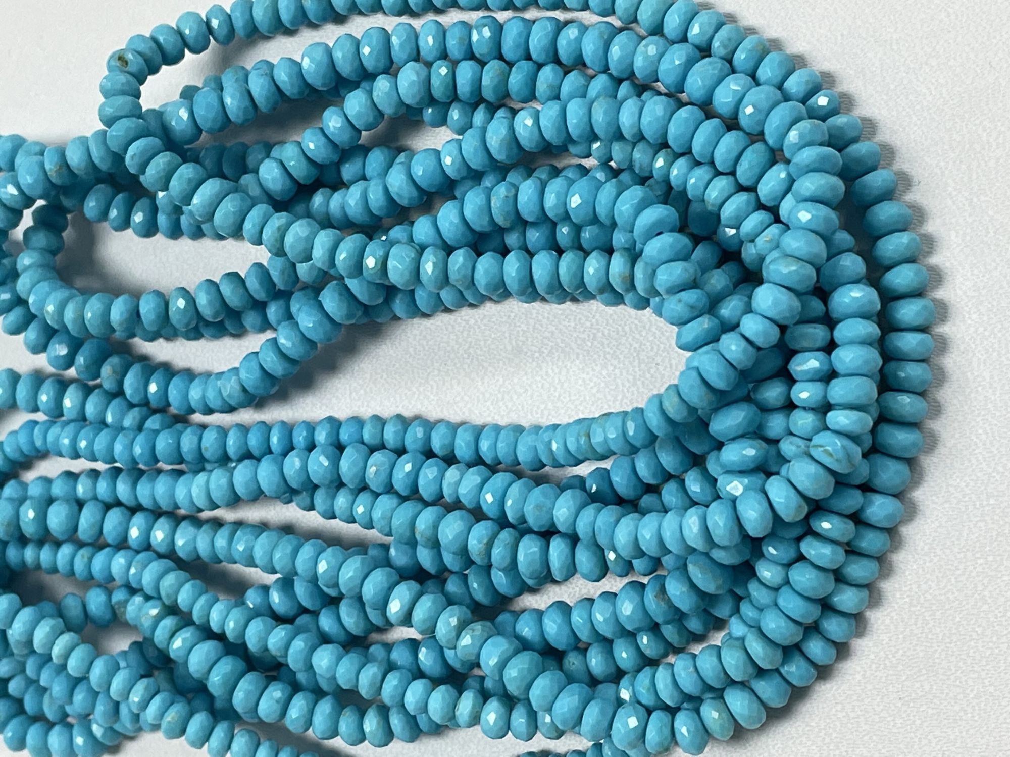 Turquoise Rondelle Faceted