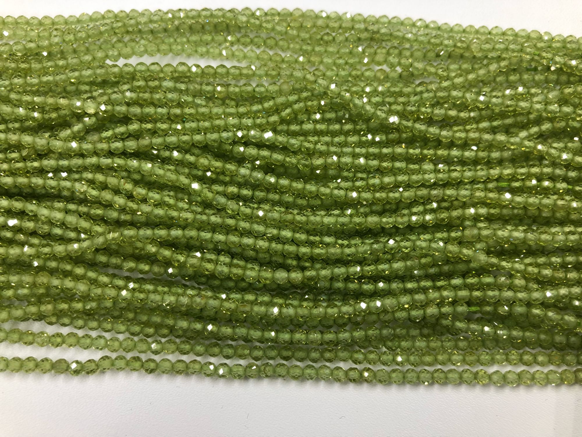 Peridot Rondelles Faceted