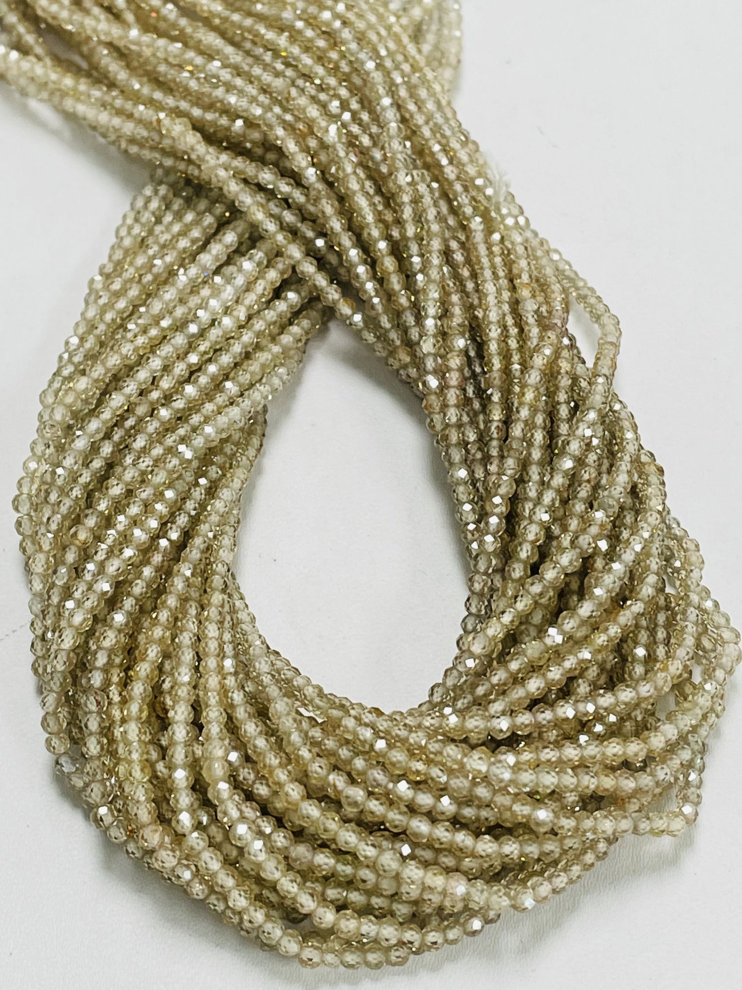 Champagne Zircon Rondelle Faceted