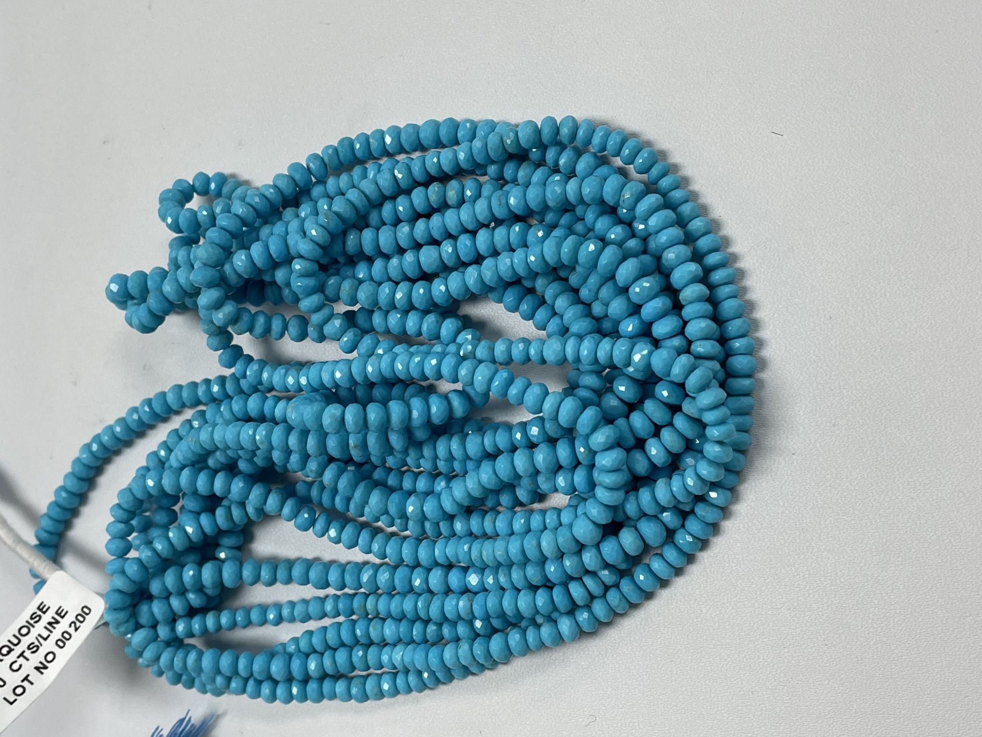 Turquoise Rondelle Faceted