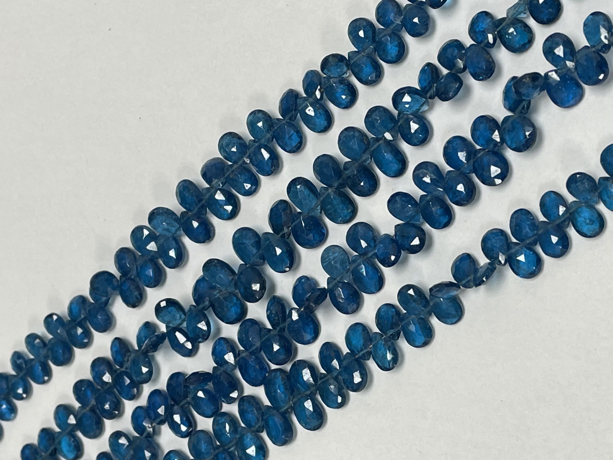 Blue Apatite Pear Faceted