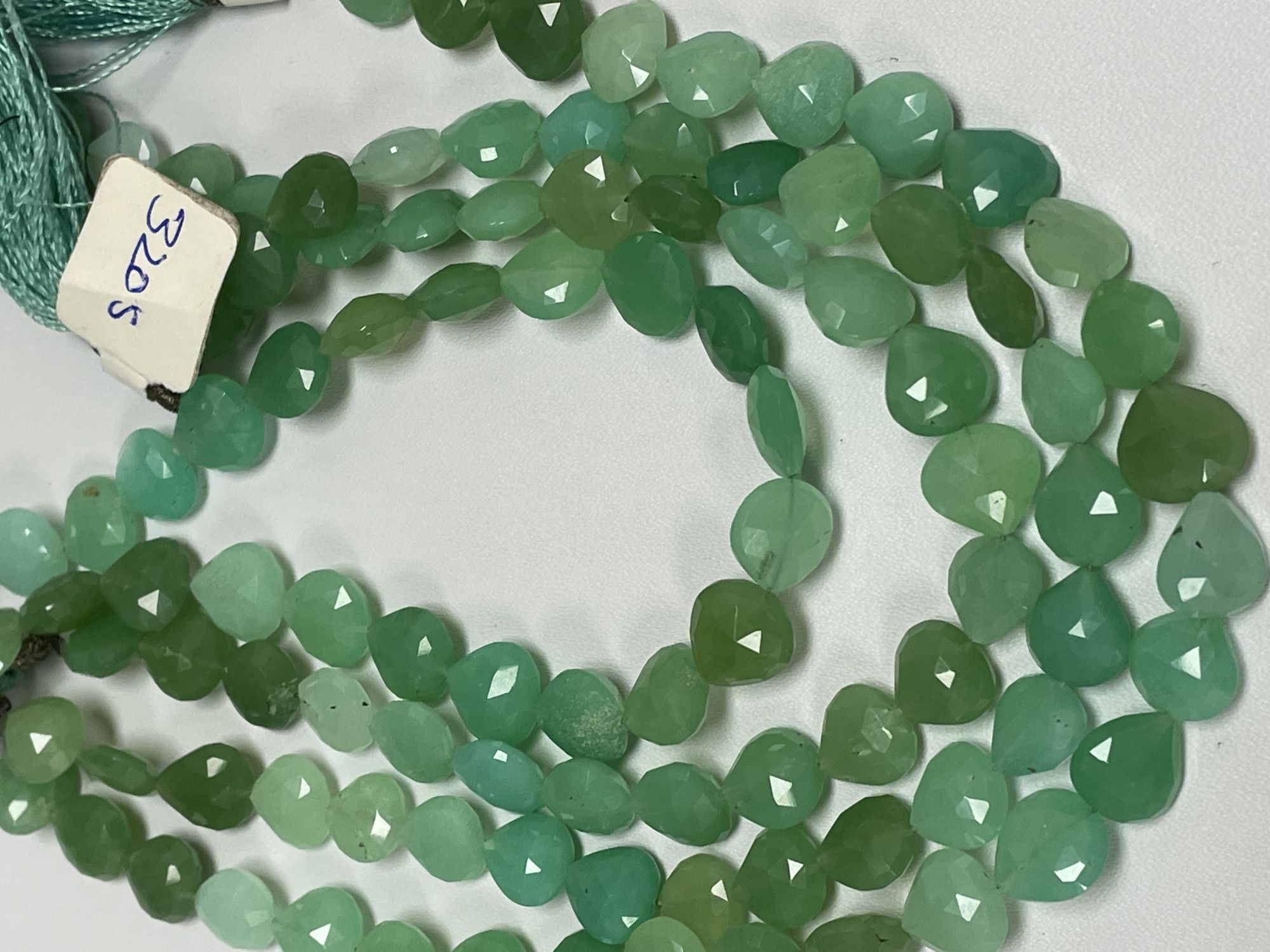 Chrysoprase Top Drilled Heart Faceted