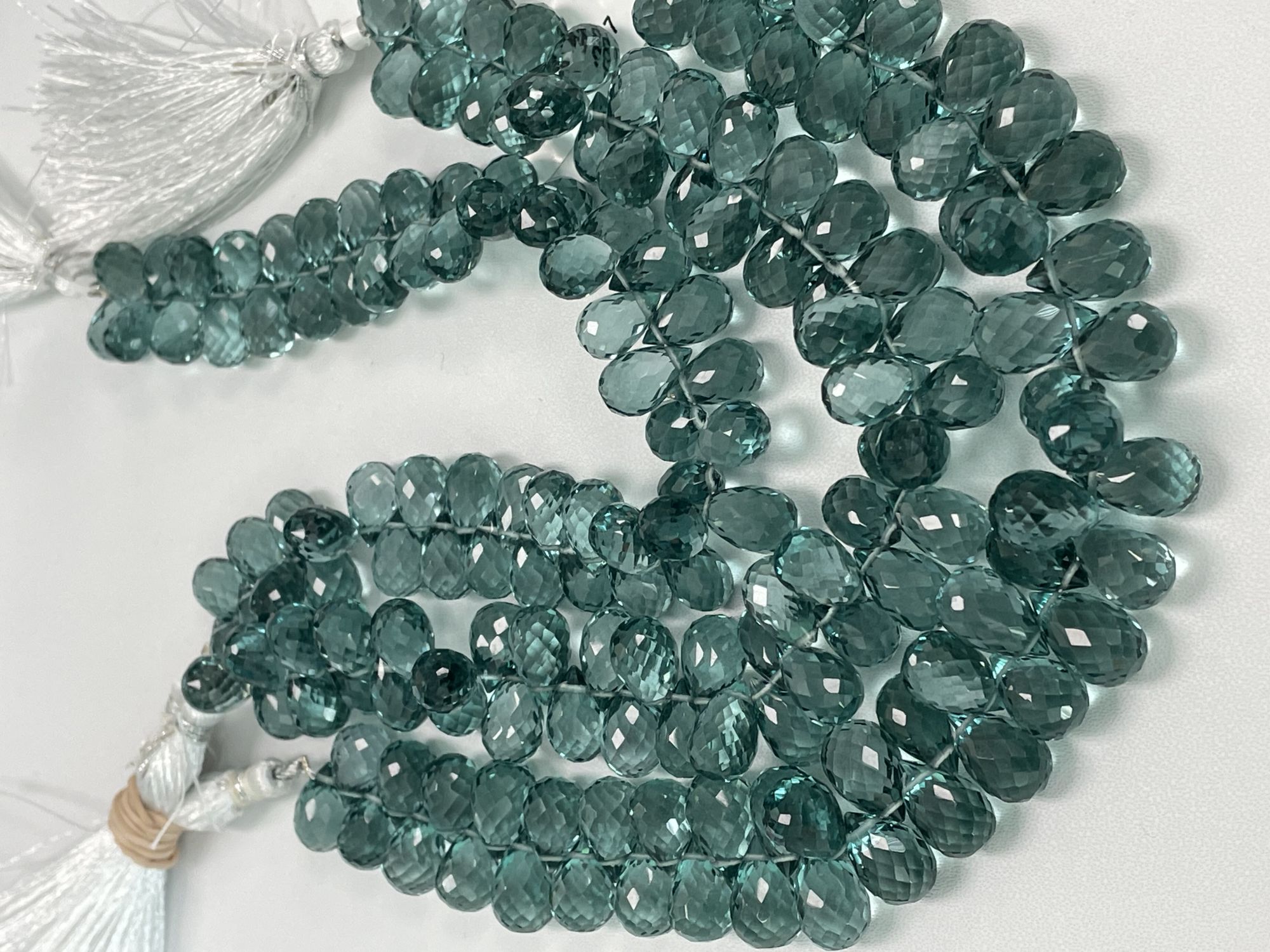 Aquamarine Hydro Quartz Drop Faceted