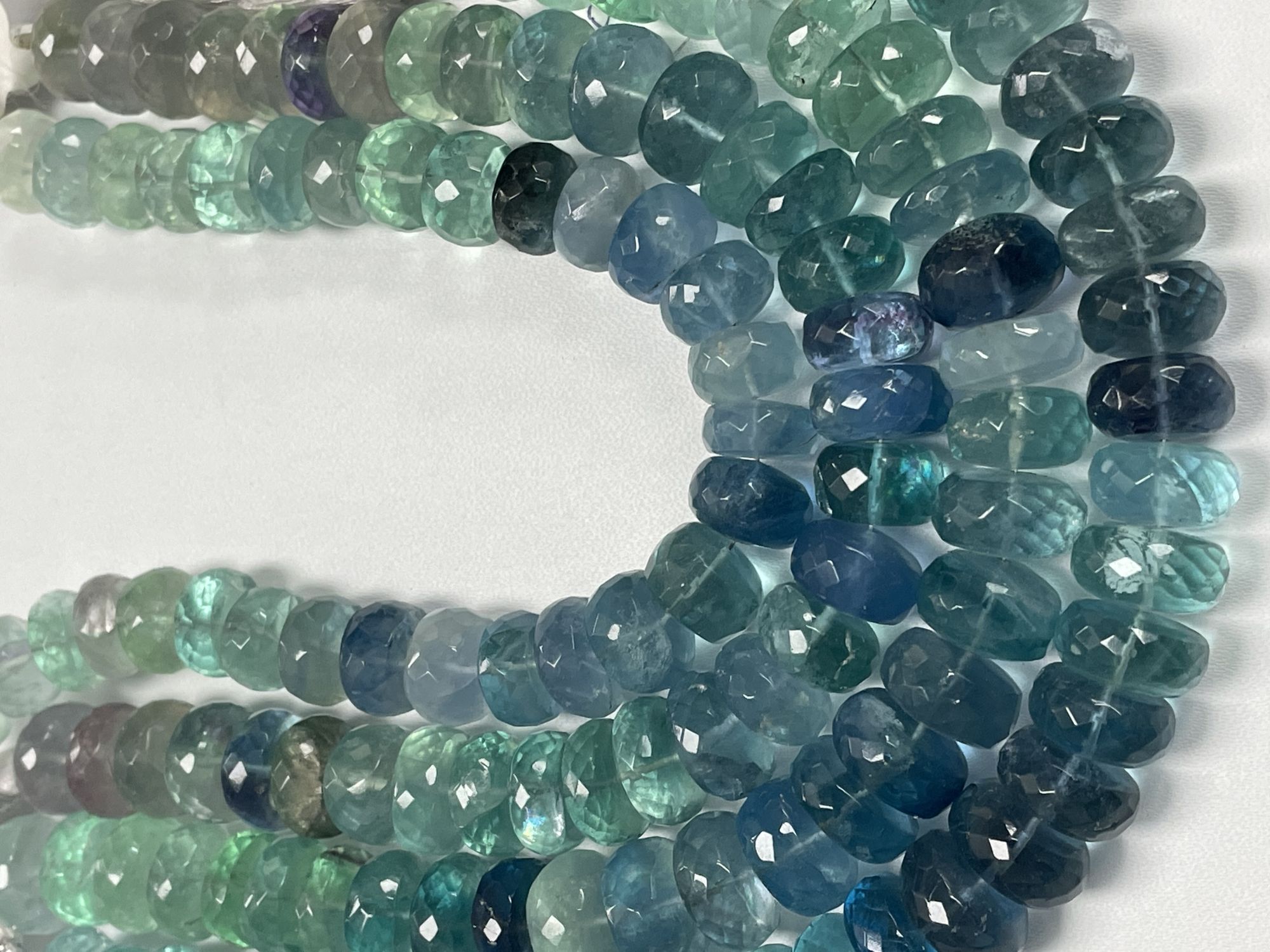Fluorite Rondelle Faceted