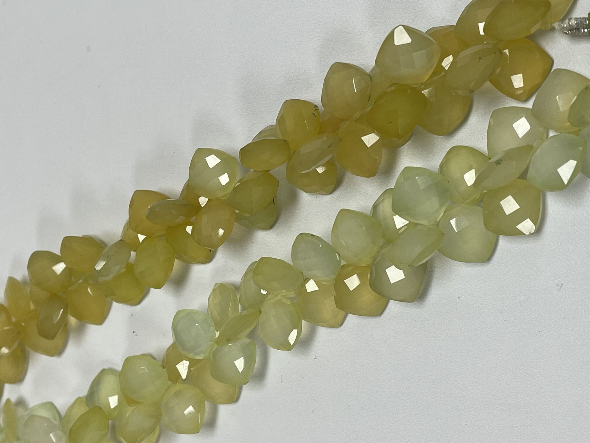 Green Yellow Chalcedony Cushion Faceted