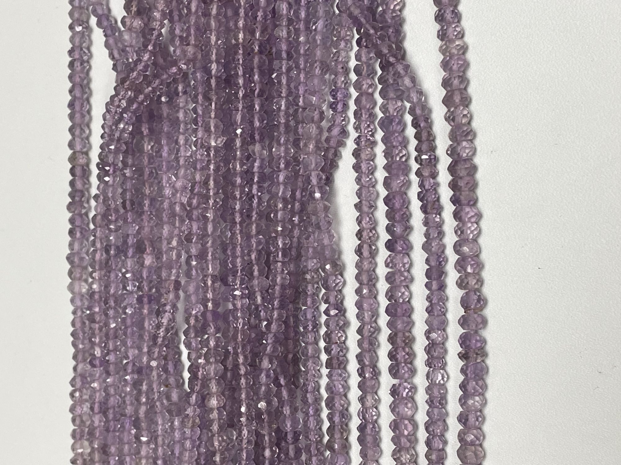 Pink Amethyst Rondelle Faceted