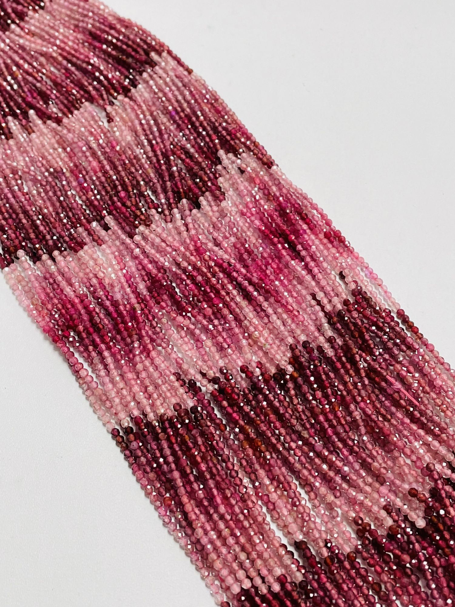 Shaded Pink Spinel Rondelle Faceted