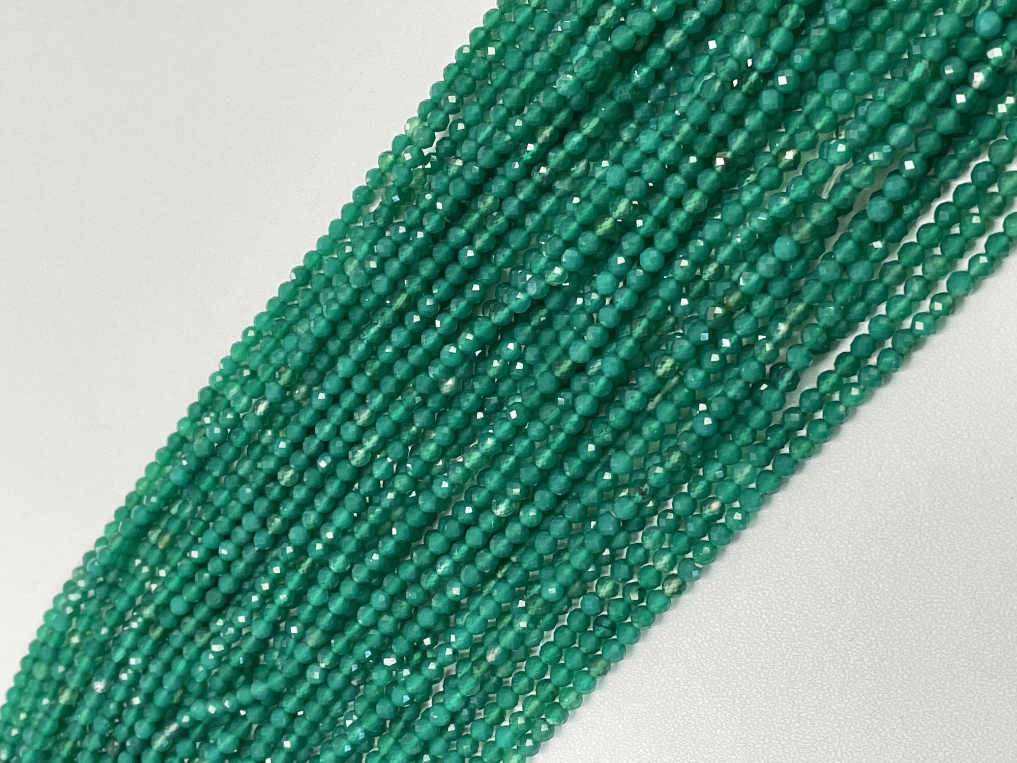 Green Onyx Rondelle Faceted