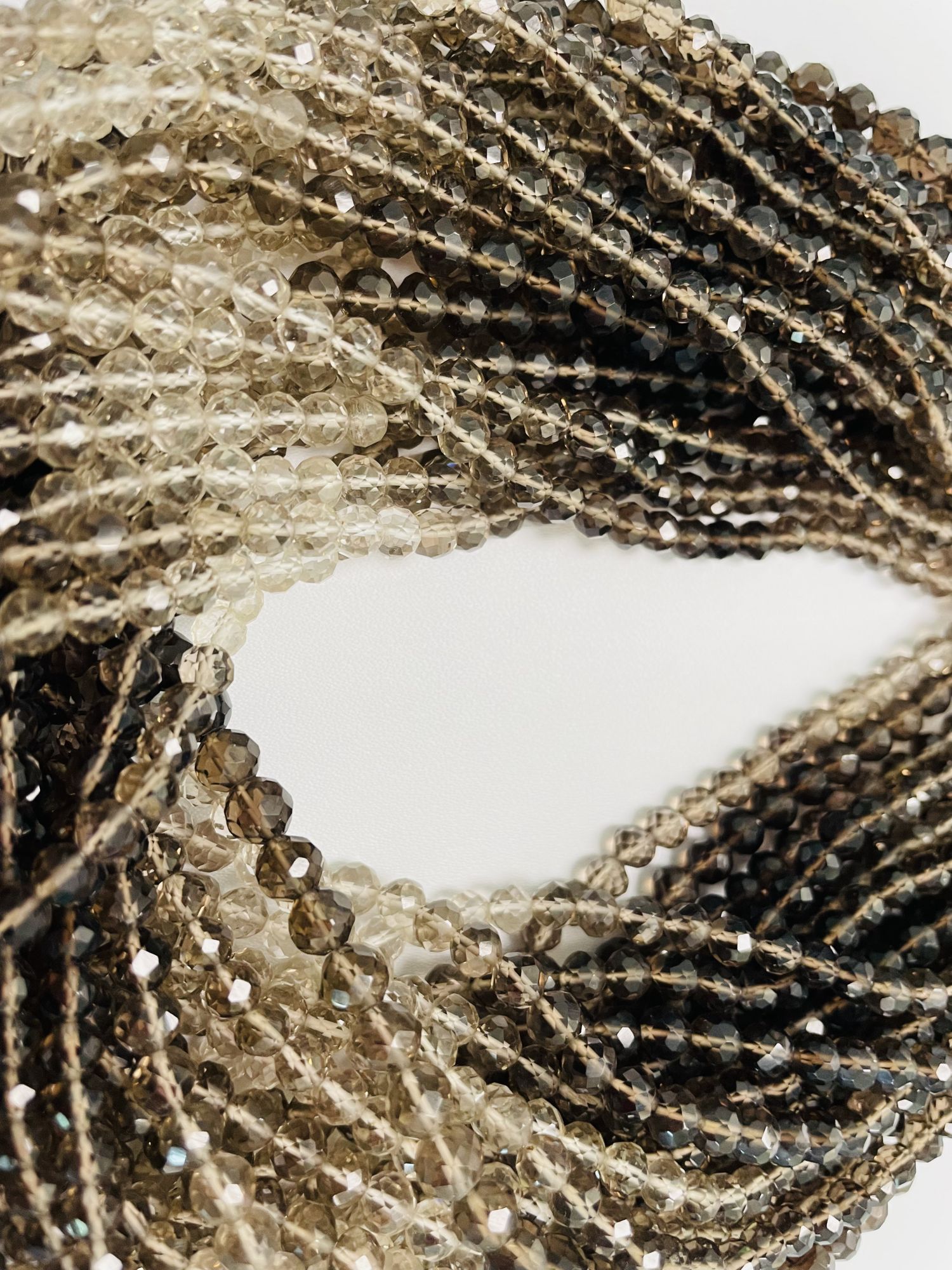 Shaded Smoky Quartz Round Faceted