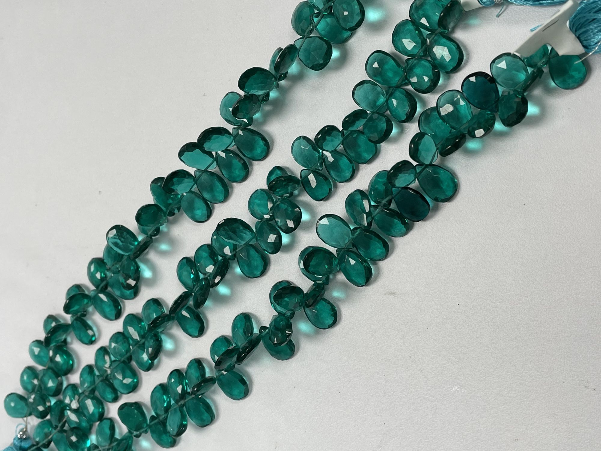 Teal Hydro Quartz Pear Facetd