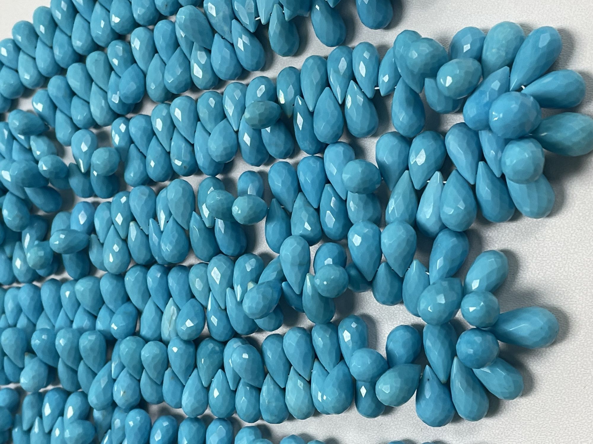 Turquoise Drop Faceted