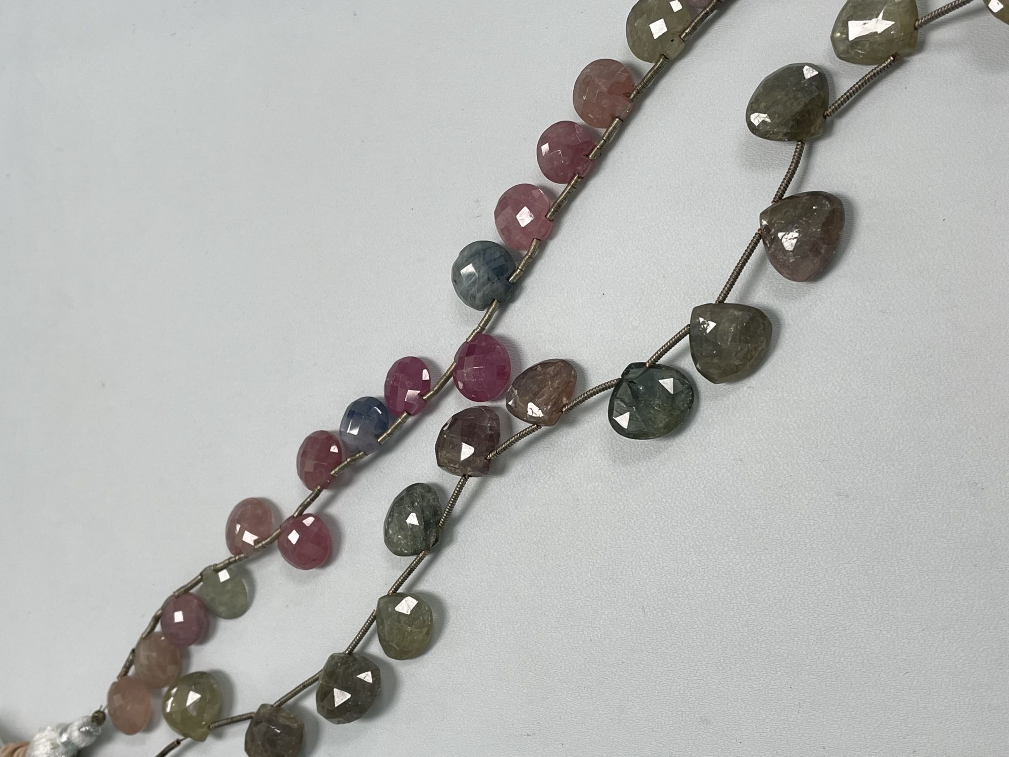 Multi Color Sapphire Heart Faceted