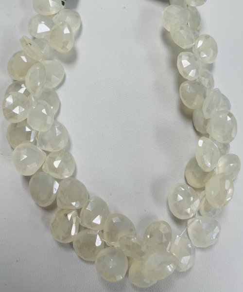 Pearl Chalcedony Heart Faceted