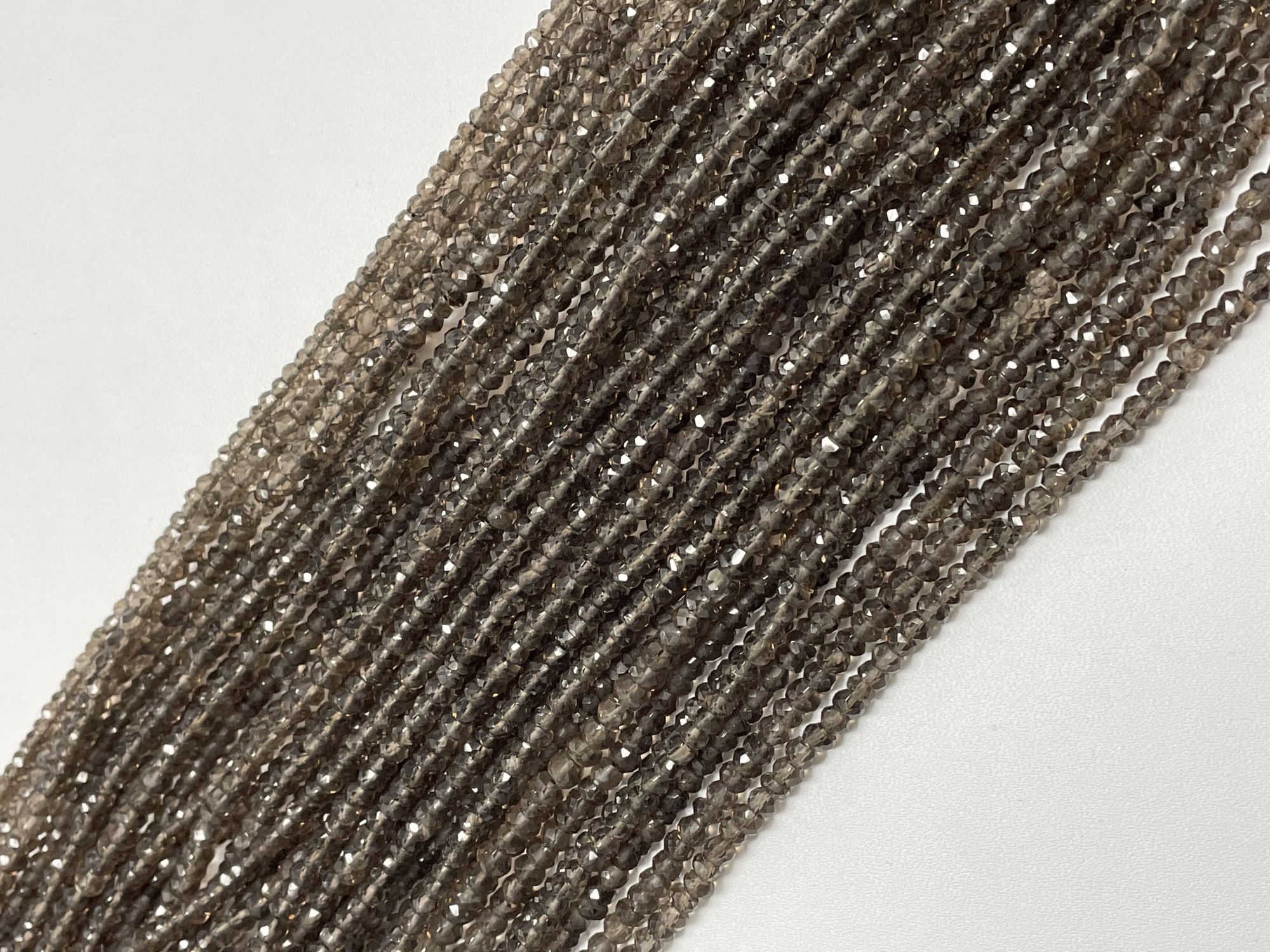 Smoky Quartz Rondelle Faceted