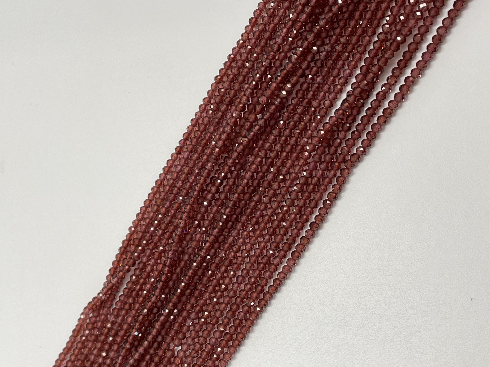 Red Garnet Rondelle Faceted