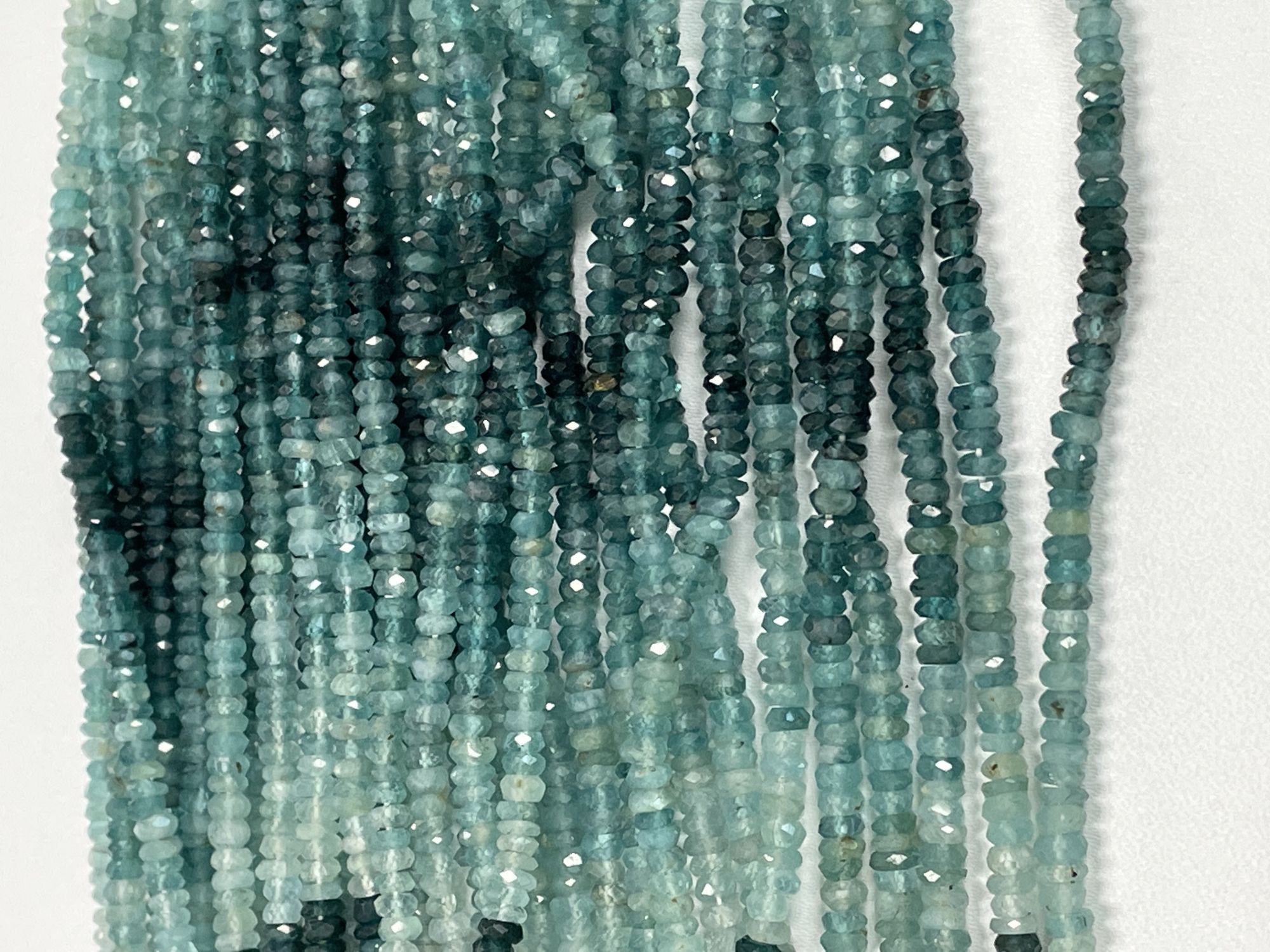 Shaded Grandidierite Rondelle Faceted