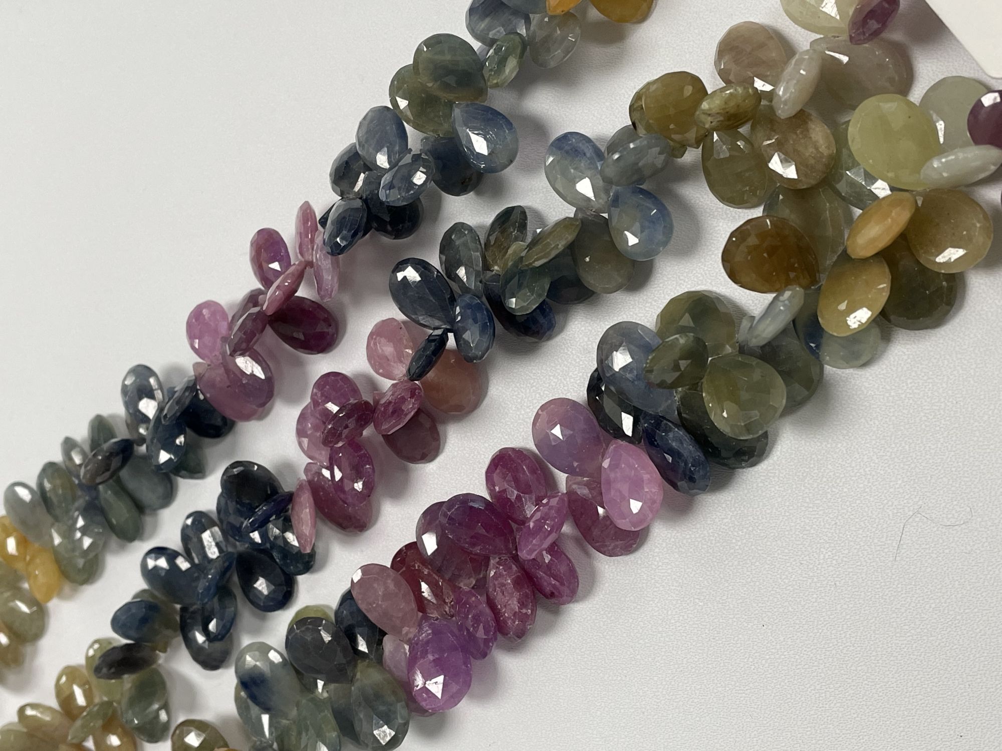 Multi Color Sapphire Pear Faceted