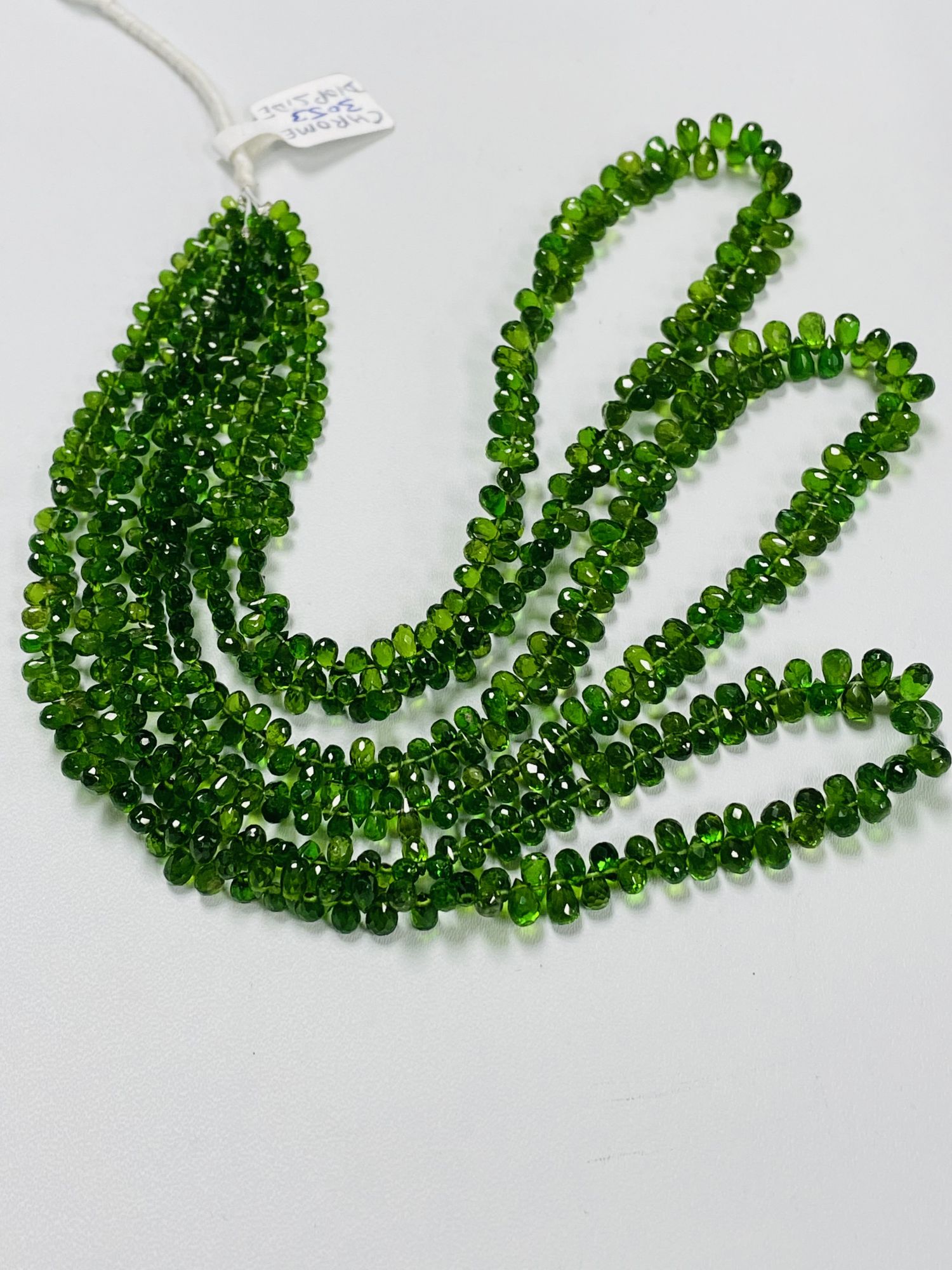 Chrome Diopside Drop Faceted