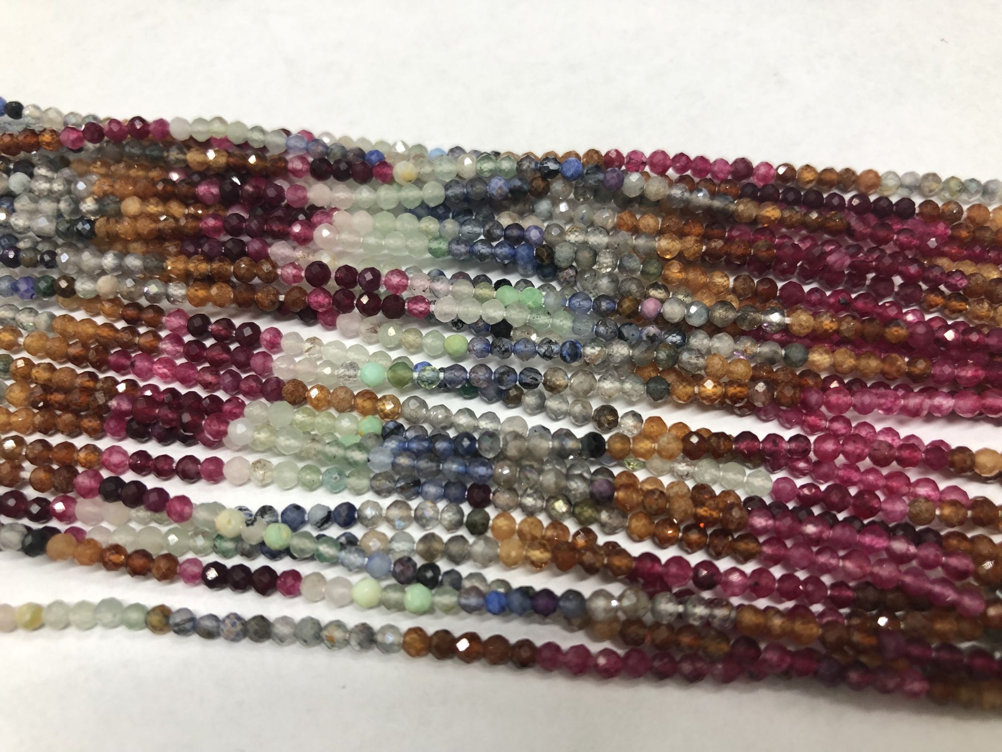 Multi Quartz Rondelles Faceted