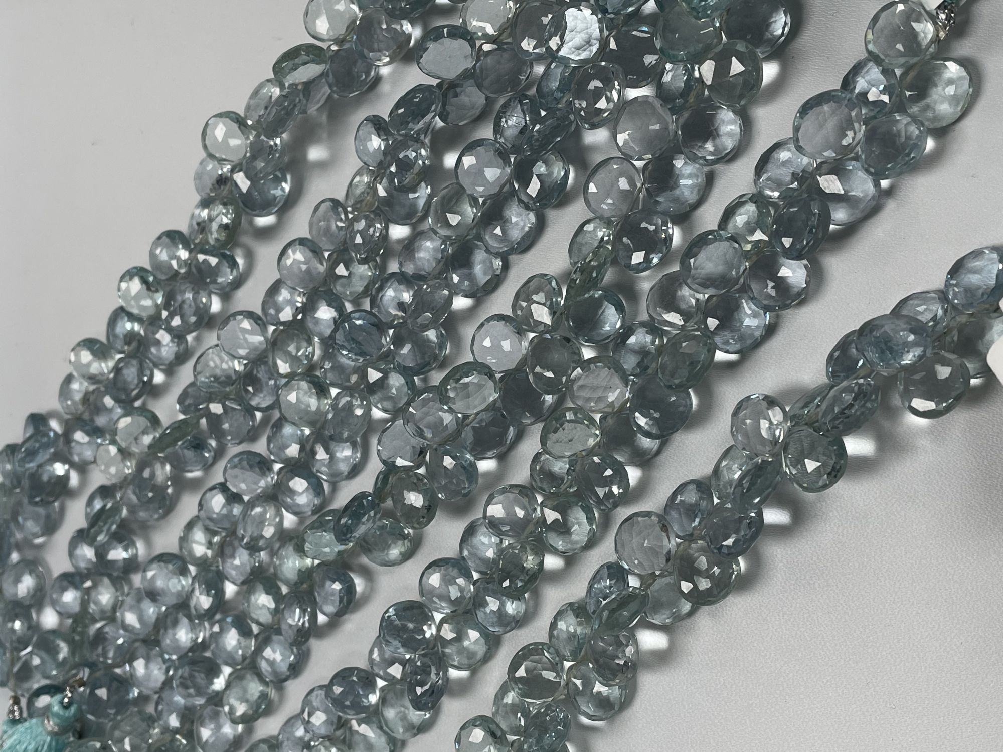 Aquamarine Hydro Quartz Heart Faceted