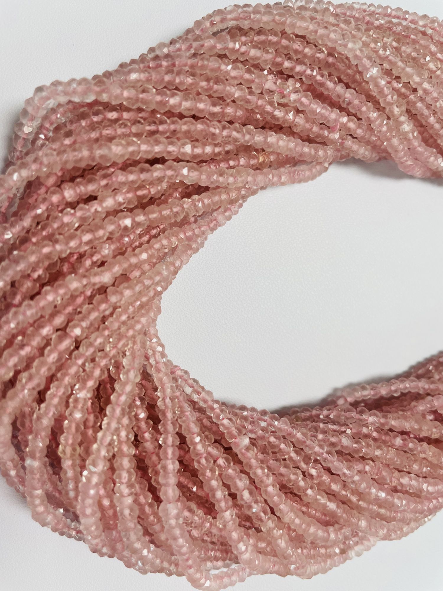 Rose Quartz Rondelle Faceted