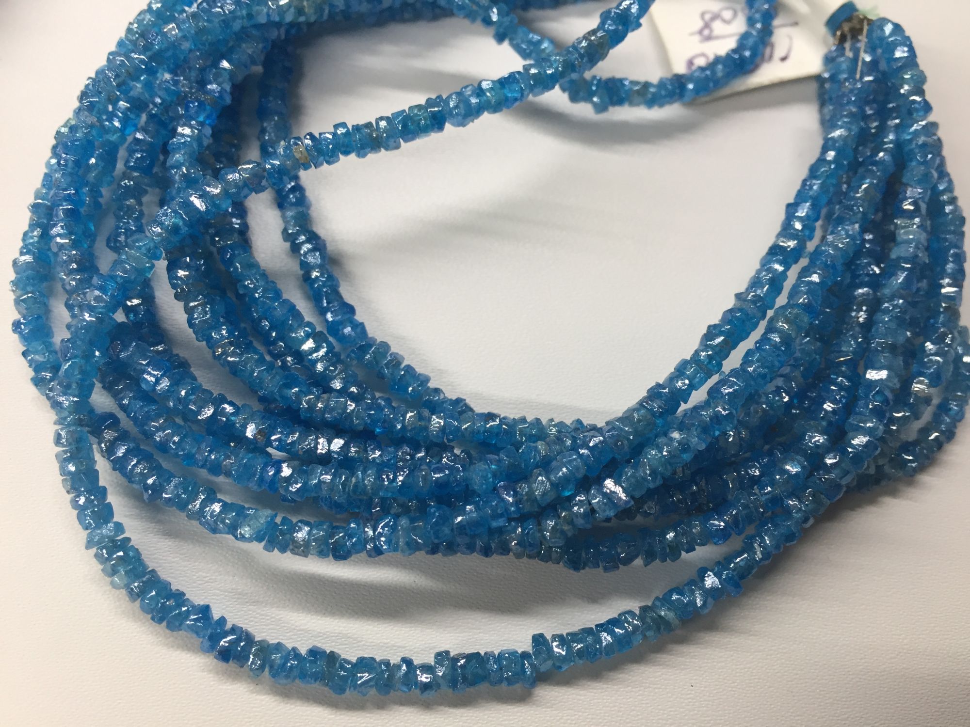 Peacock Apatite Rondelles Faceted coated