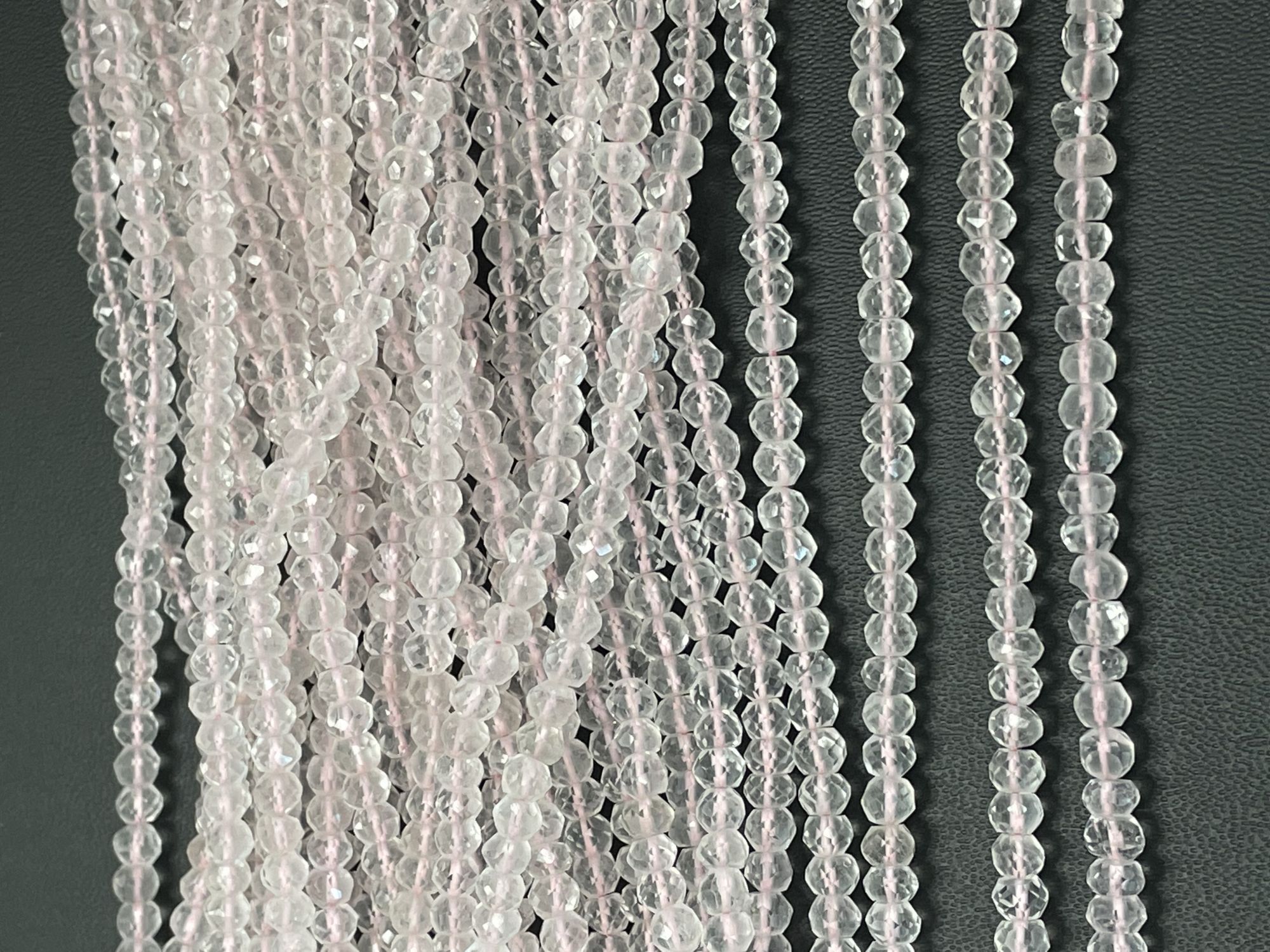 Rose Quartz Rondelle Faceted