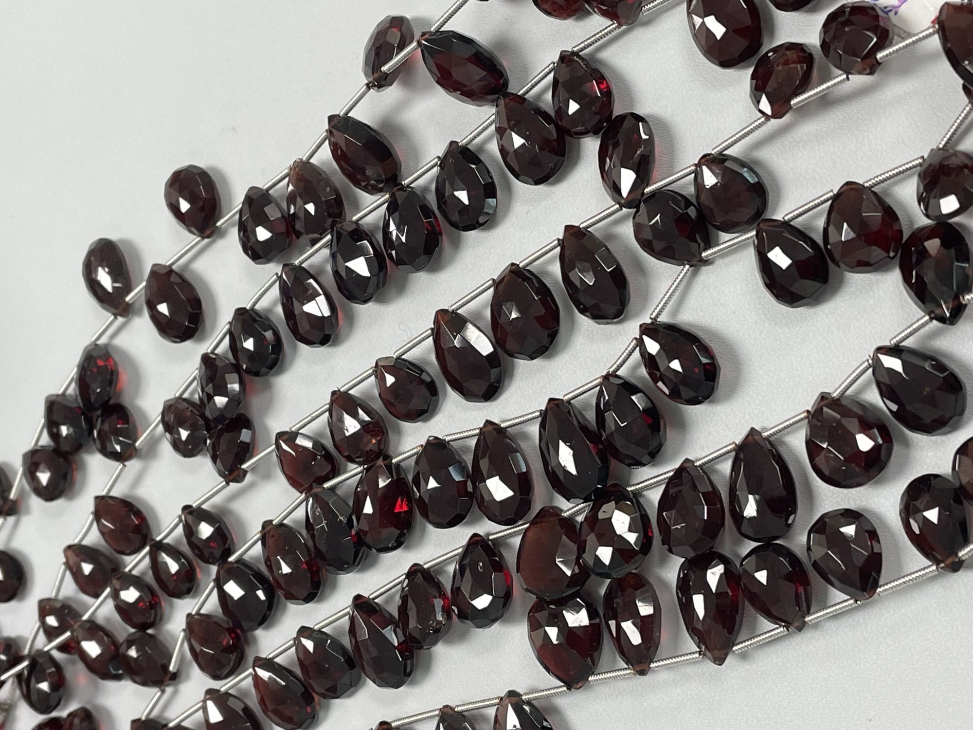 Red Garnet Pear Faceted
