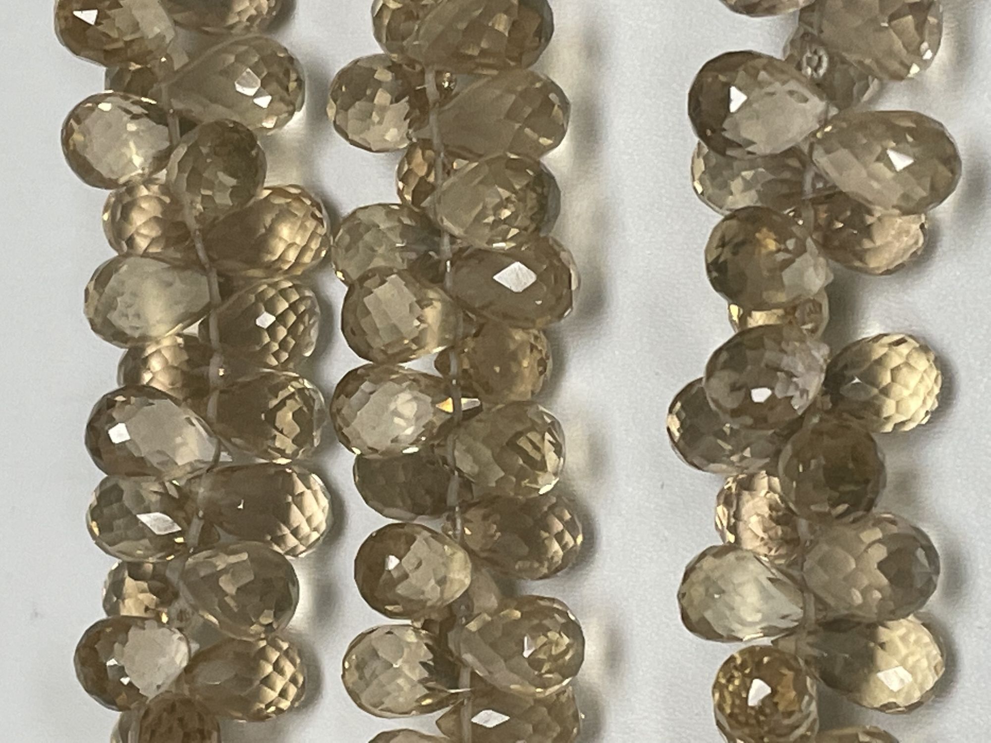 Champagne Quartz Drop Faceted