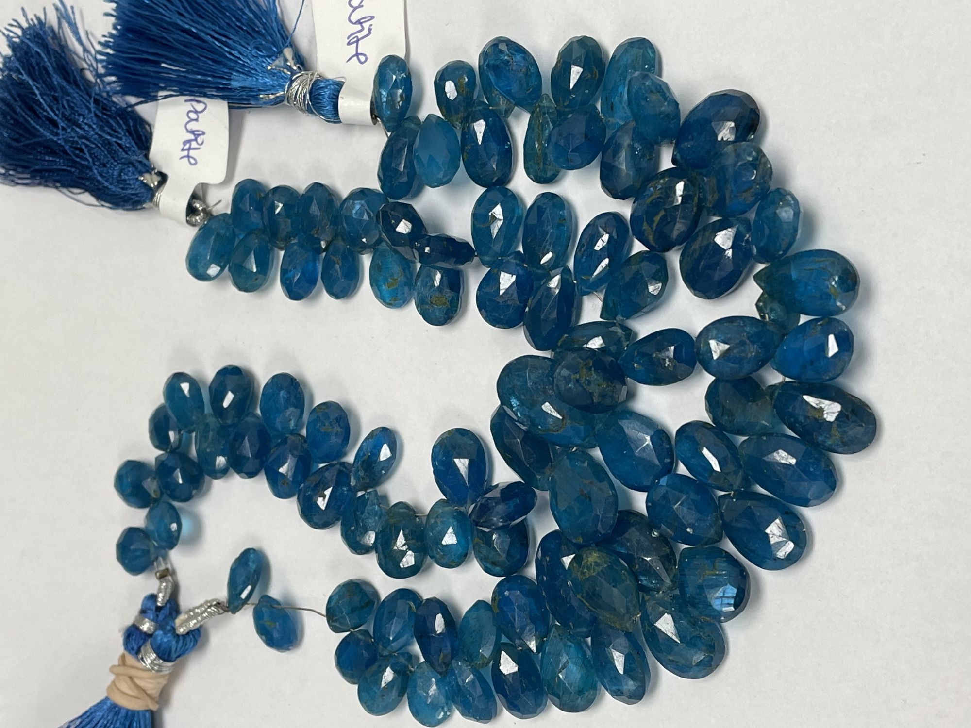Blue Apatite Pear Faceted