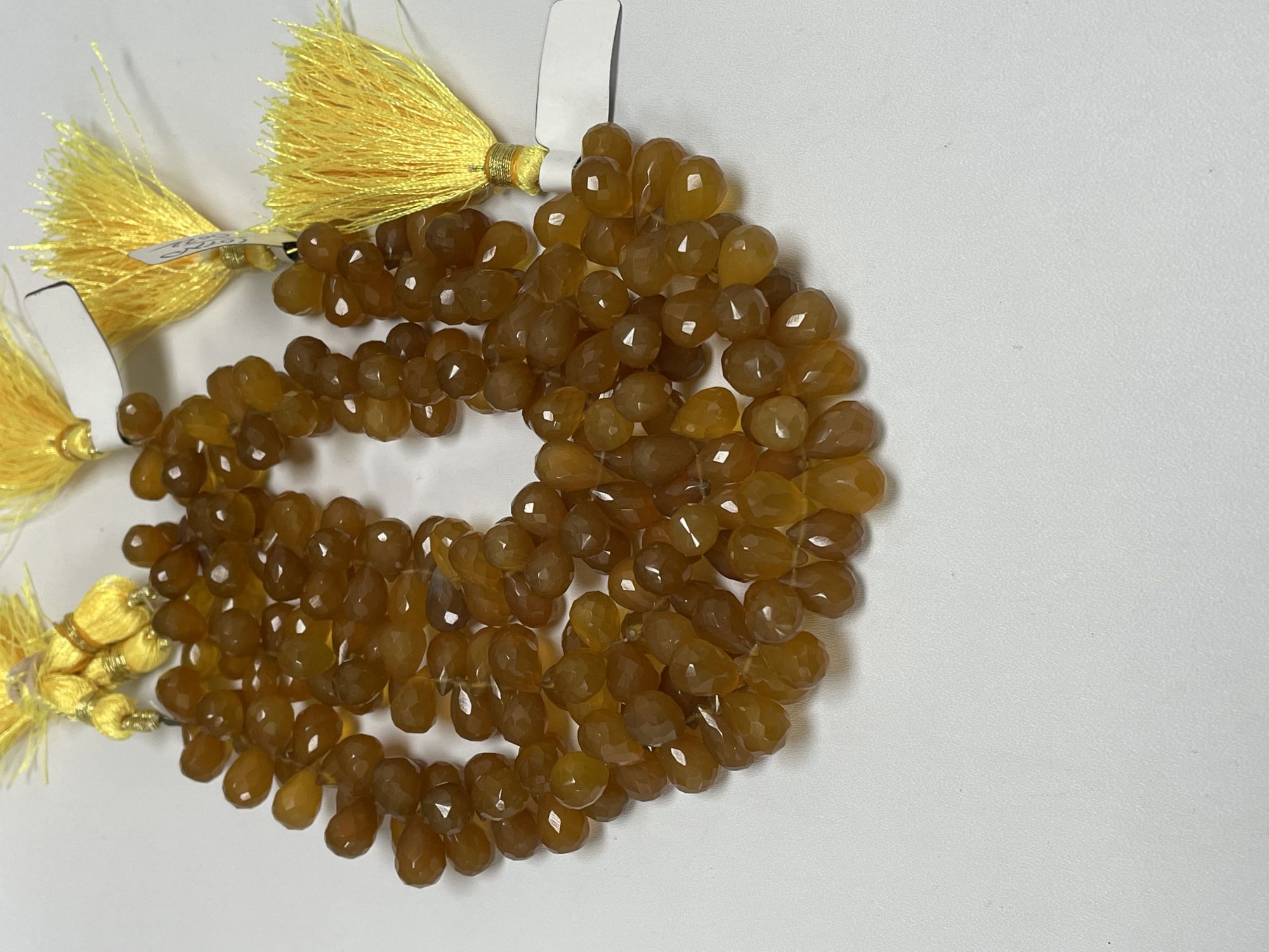 Brown Chalcedony Drop Faceted