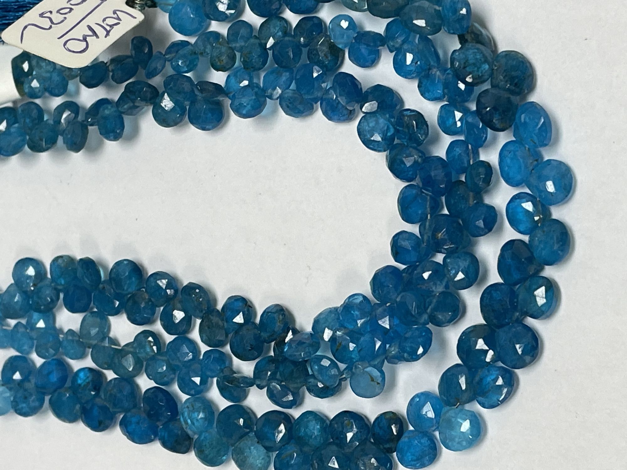 Shaded Blue Apatite Heart Faceted