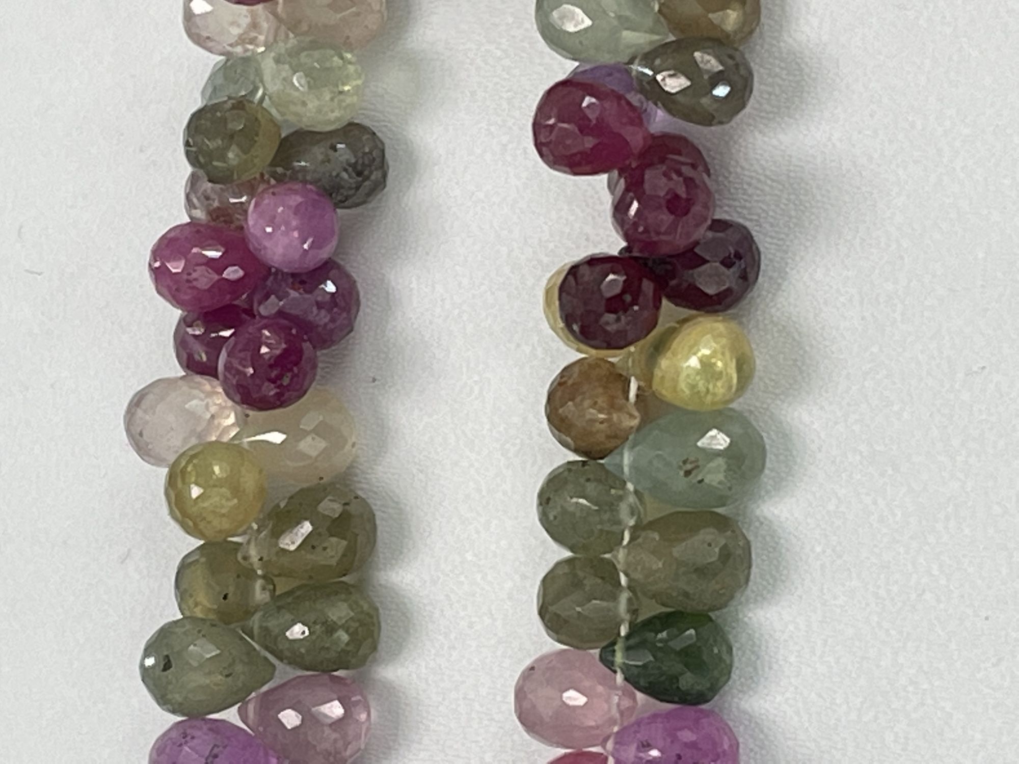 Multi Color Sapphire Drop Faceted