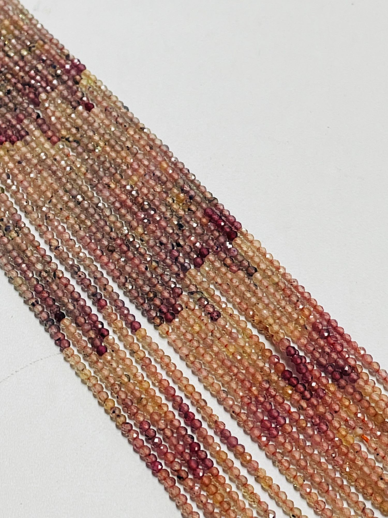 Shaded Orange Sapphire Rondelle Faceted