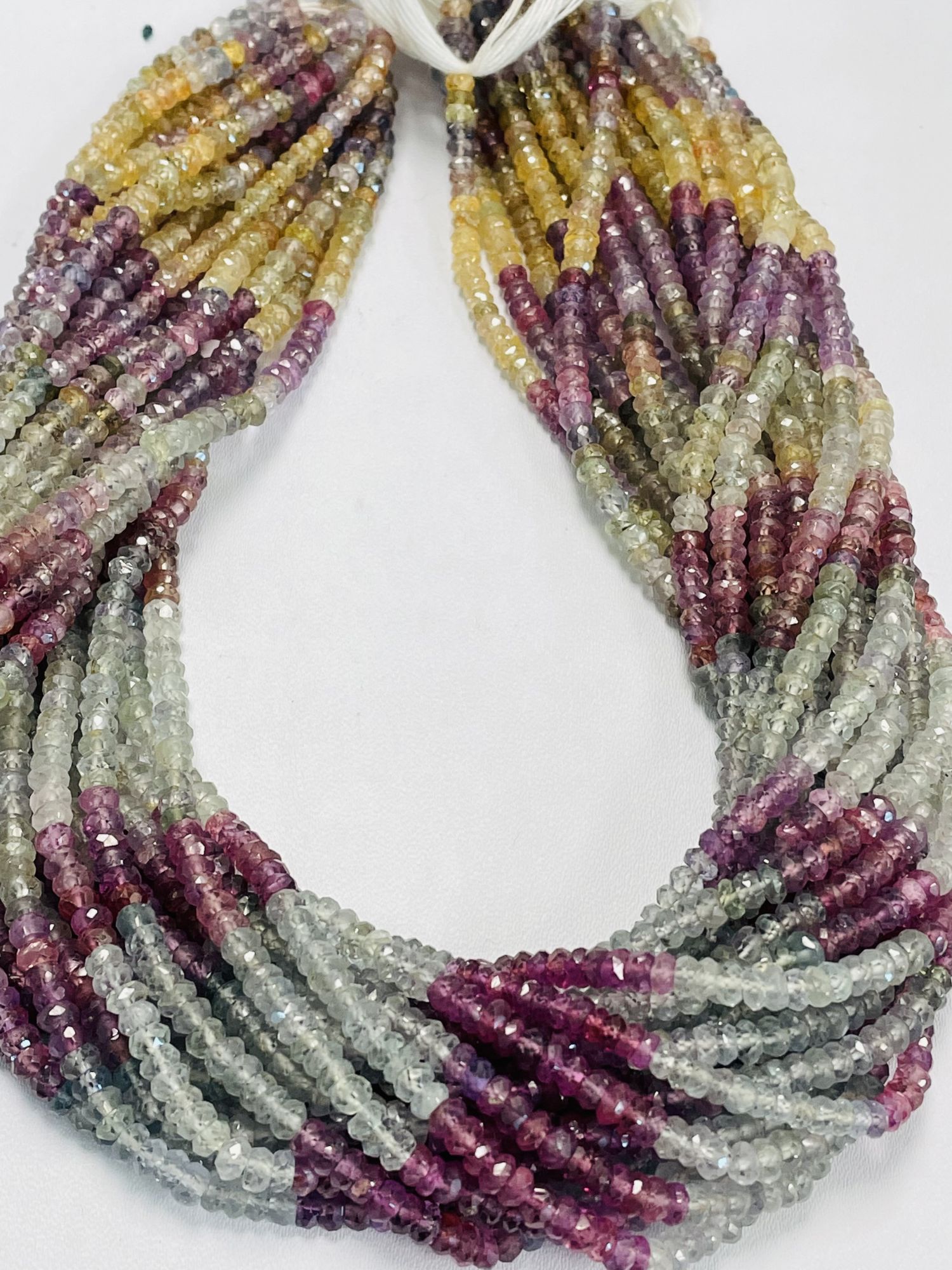 Multi Color Sapphire Rondelle Faceted