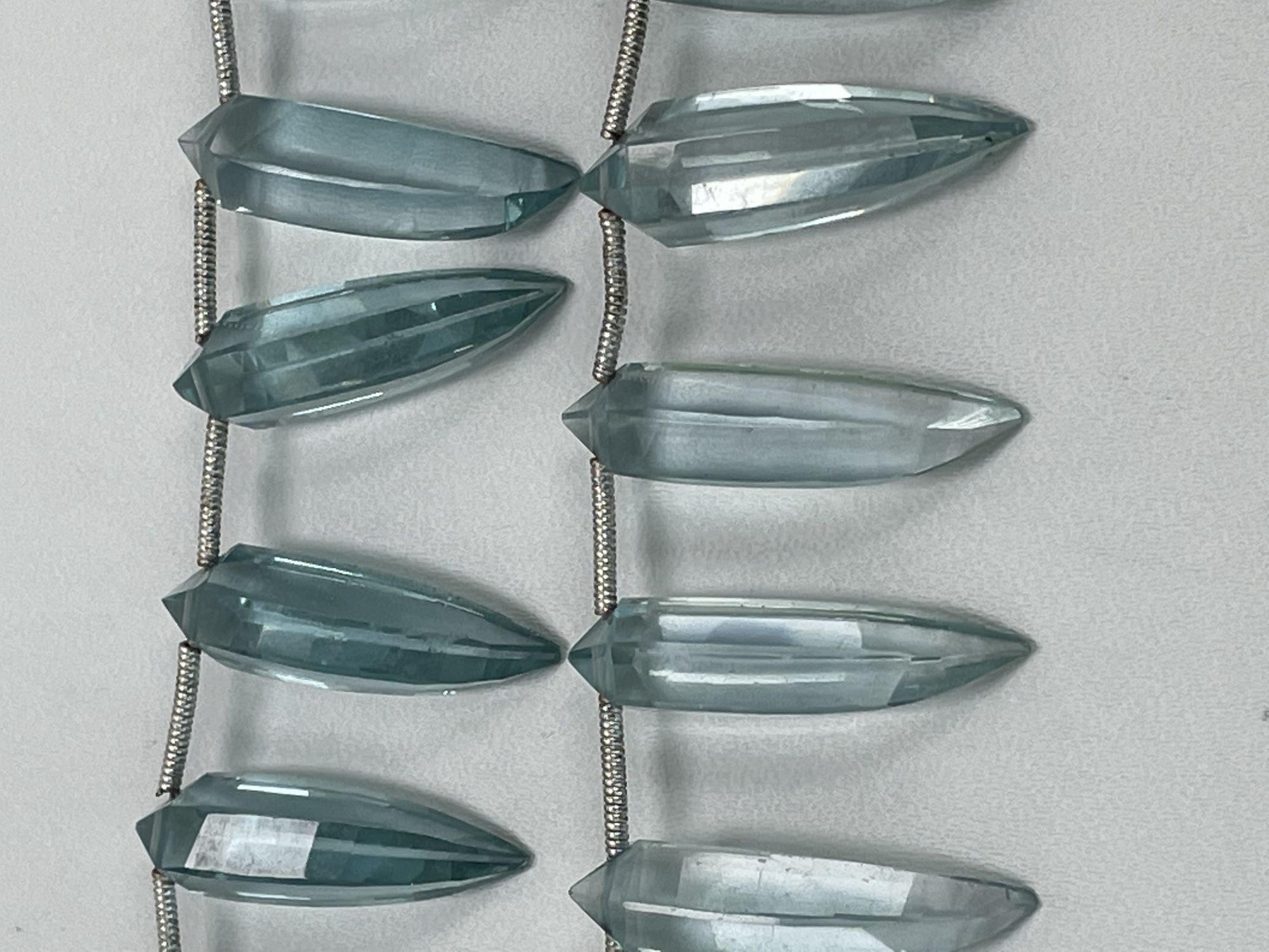 Aqua Hydro Quartz Okra Faceted