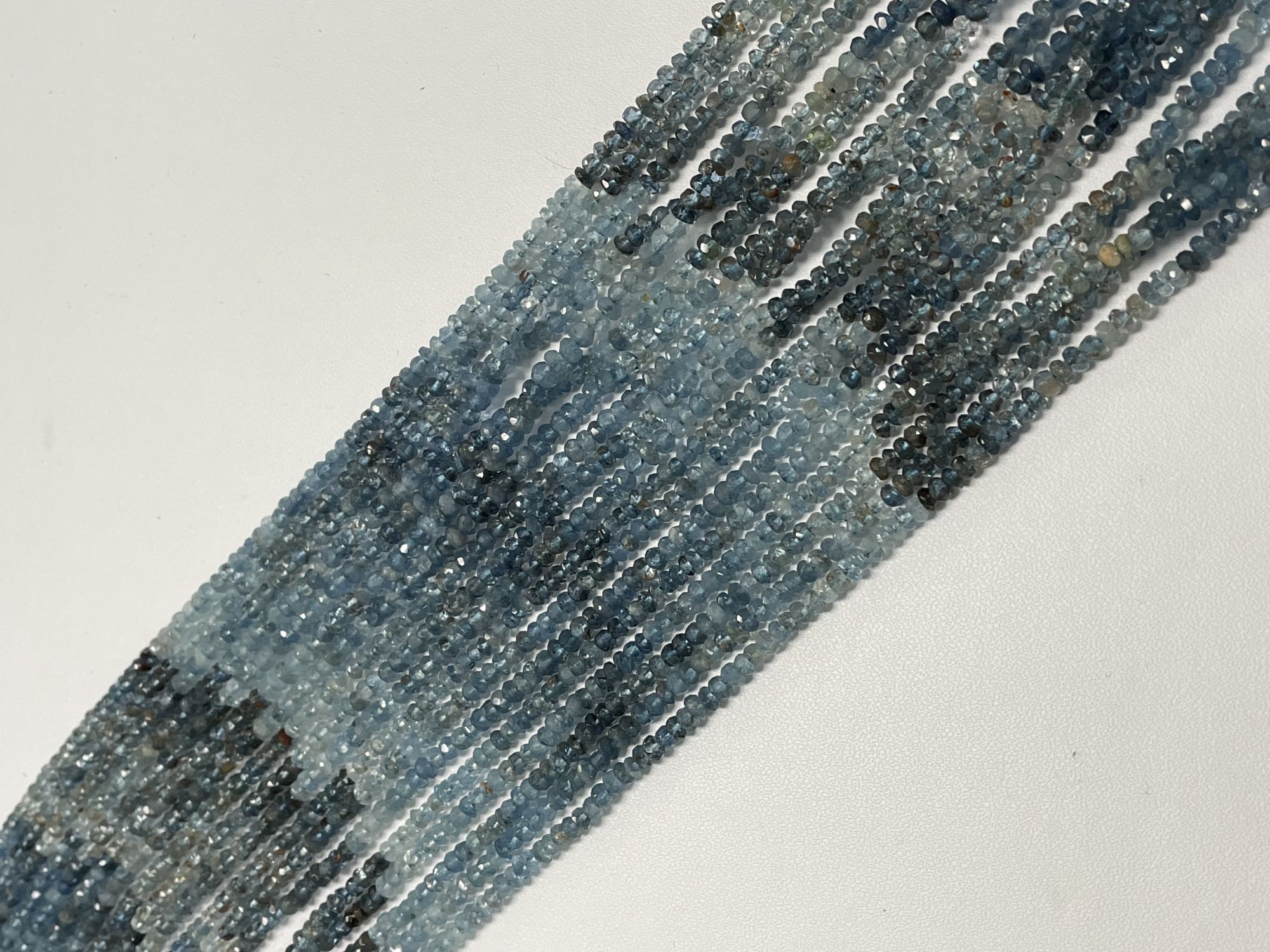 Multi Copper Aquamarine Rondelle Faceted