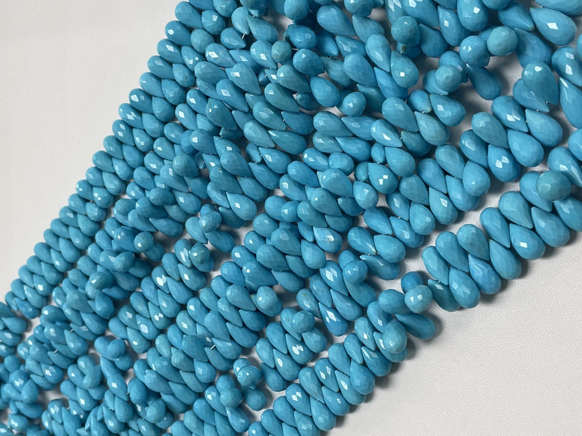 Turquoise Drop Faceted