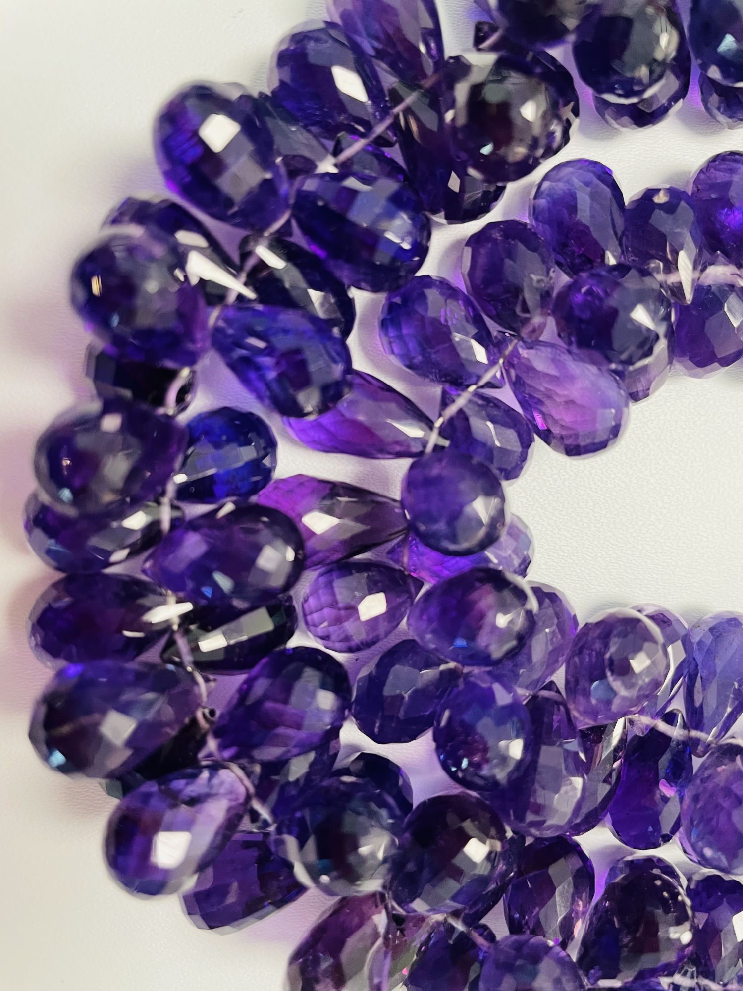 Purple Amethyst Drop Faceted