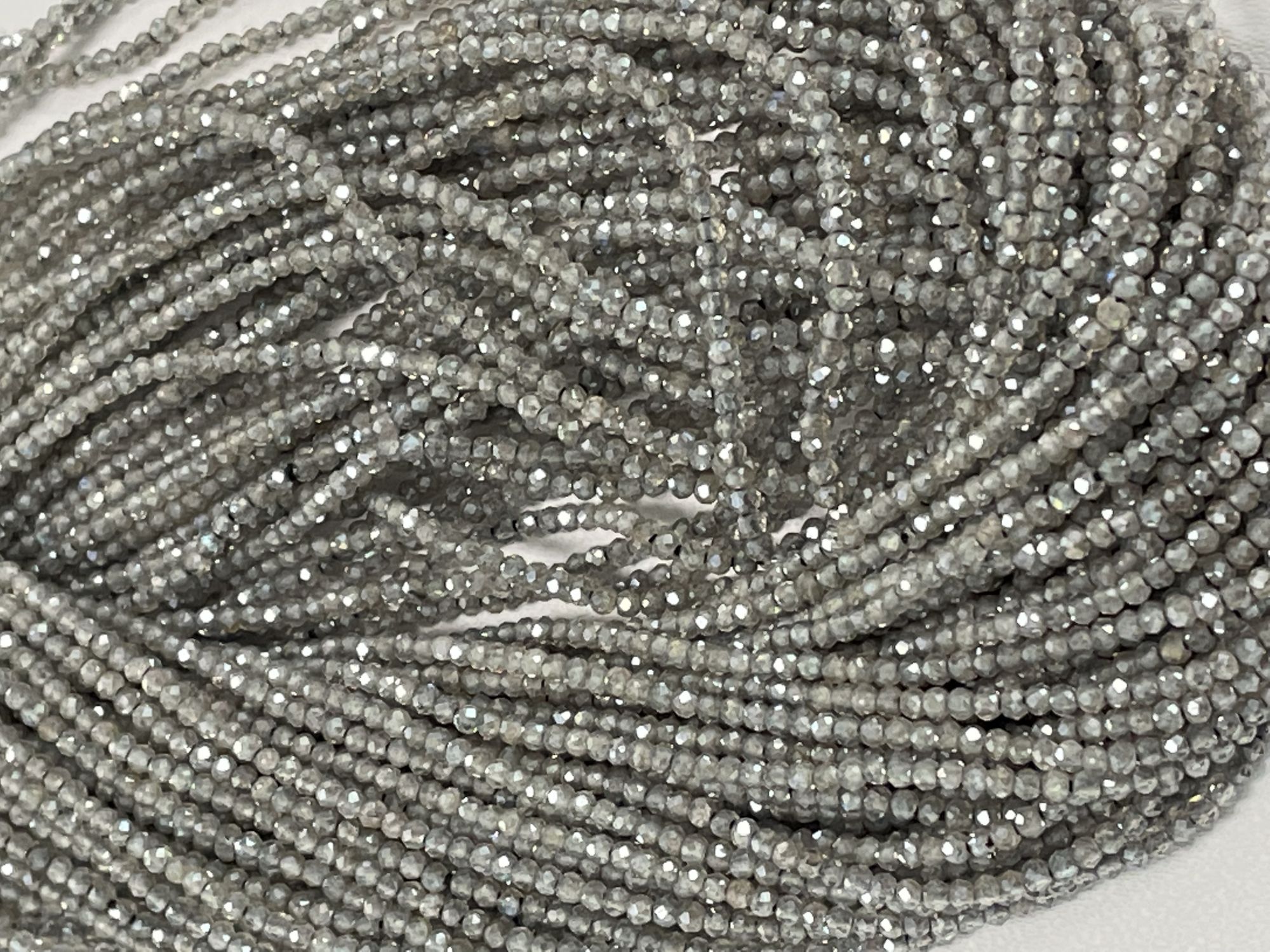 Coated Labradorite Rondelle Faceted