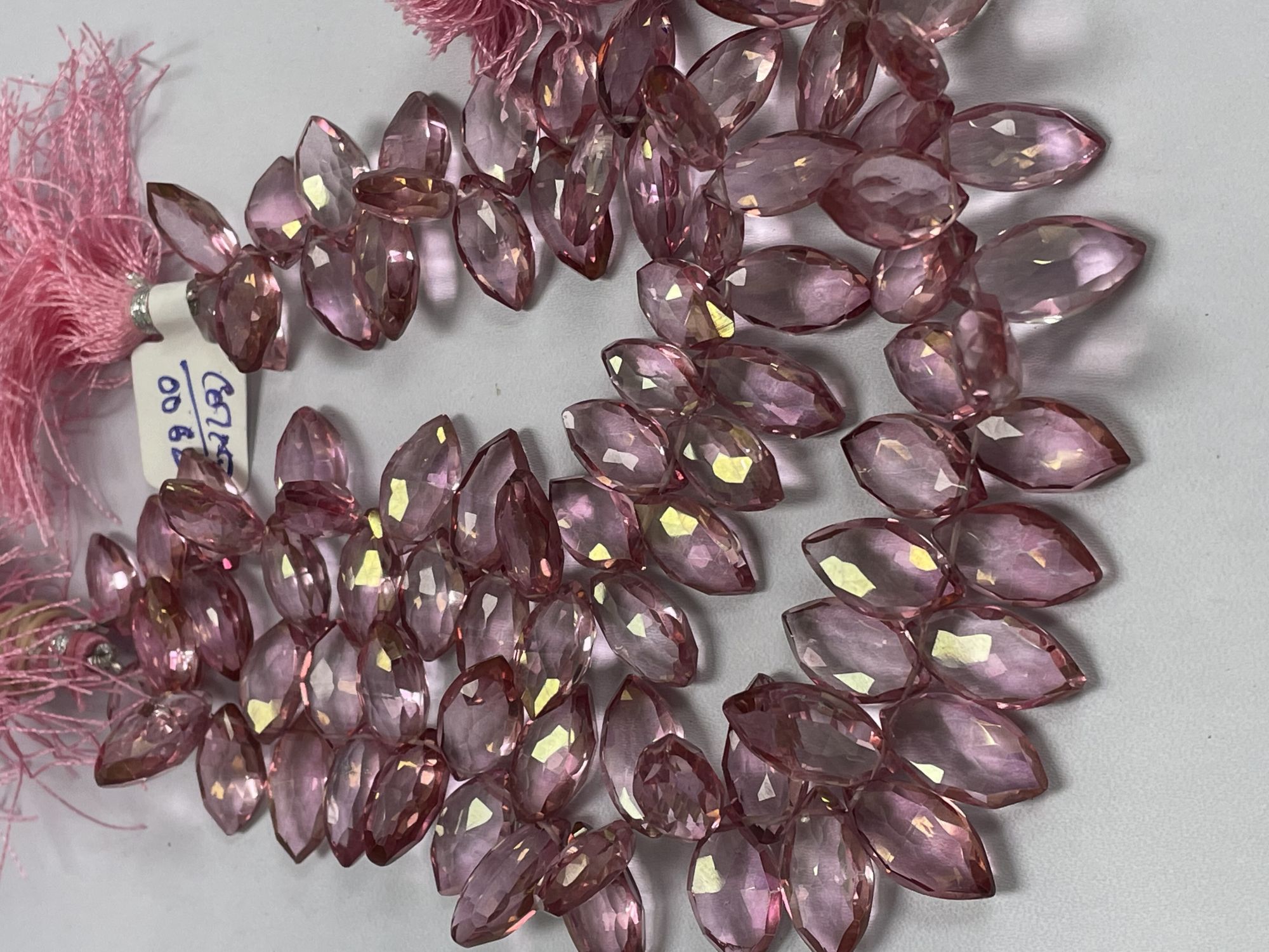 Pink Mystic Quartz Marquise Faceted