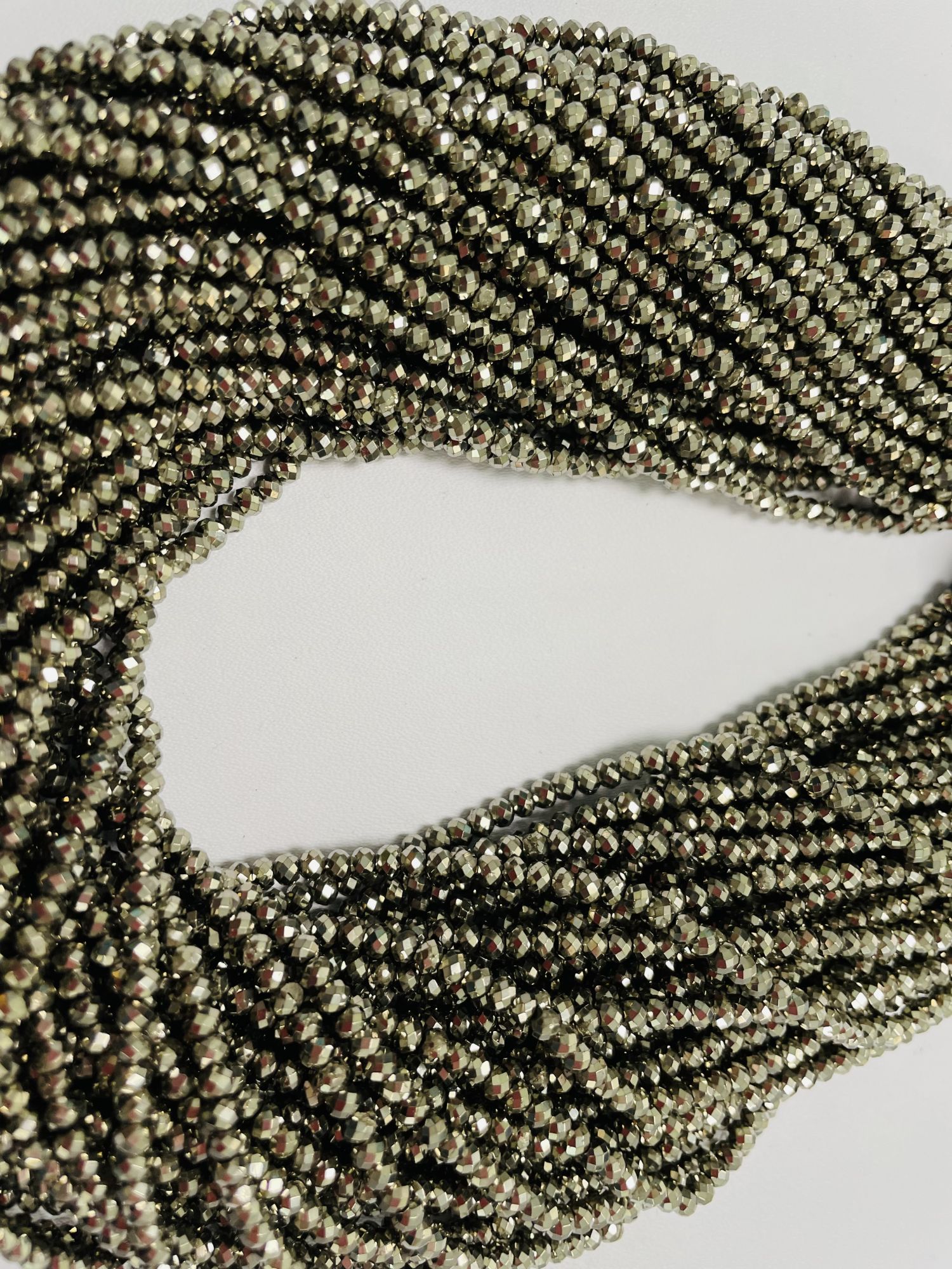 Pyrite Rondelle Faceted