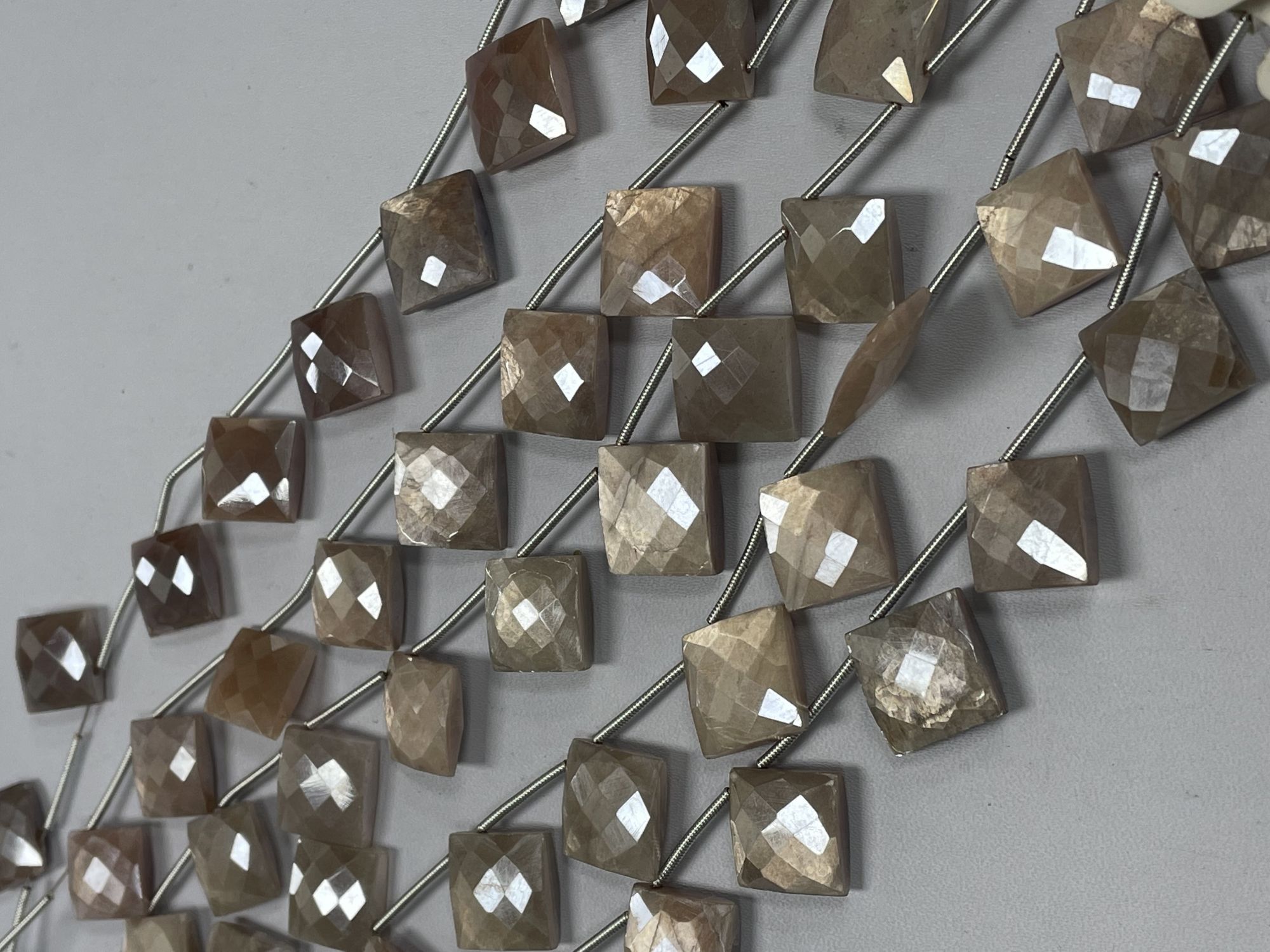 Moonstone Cushions Faceted