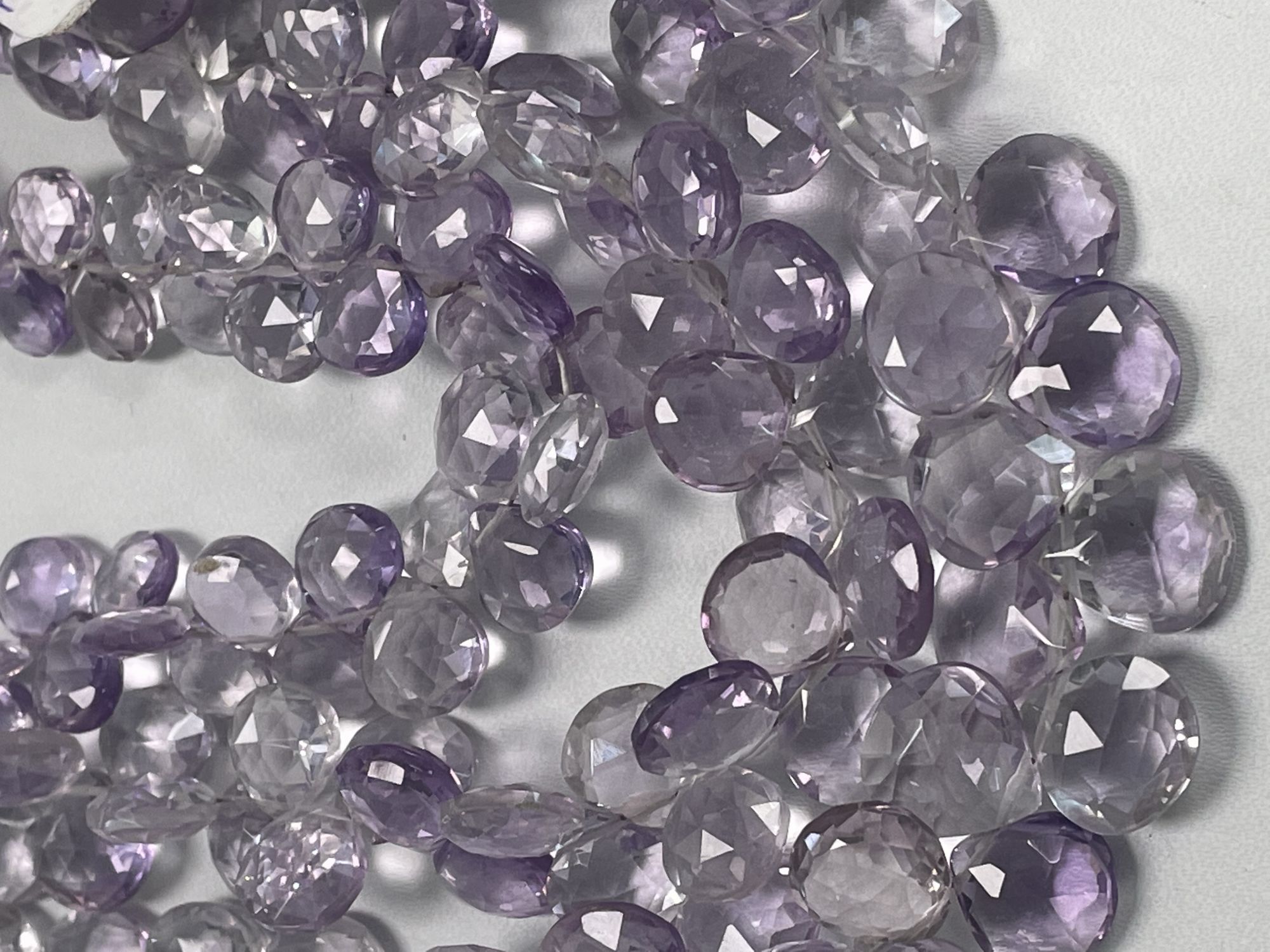 Pink Amethyst Heart Faceted