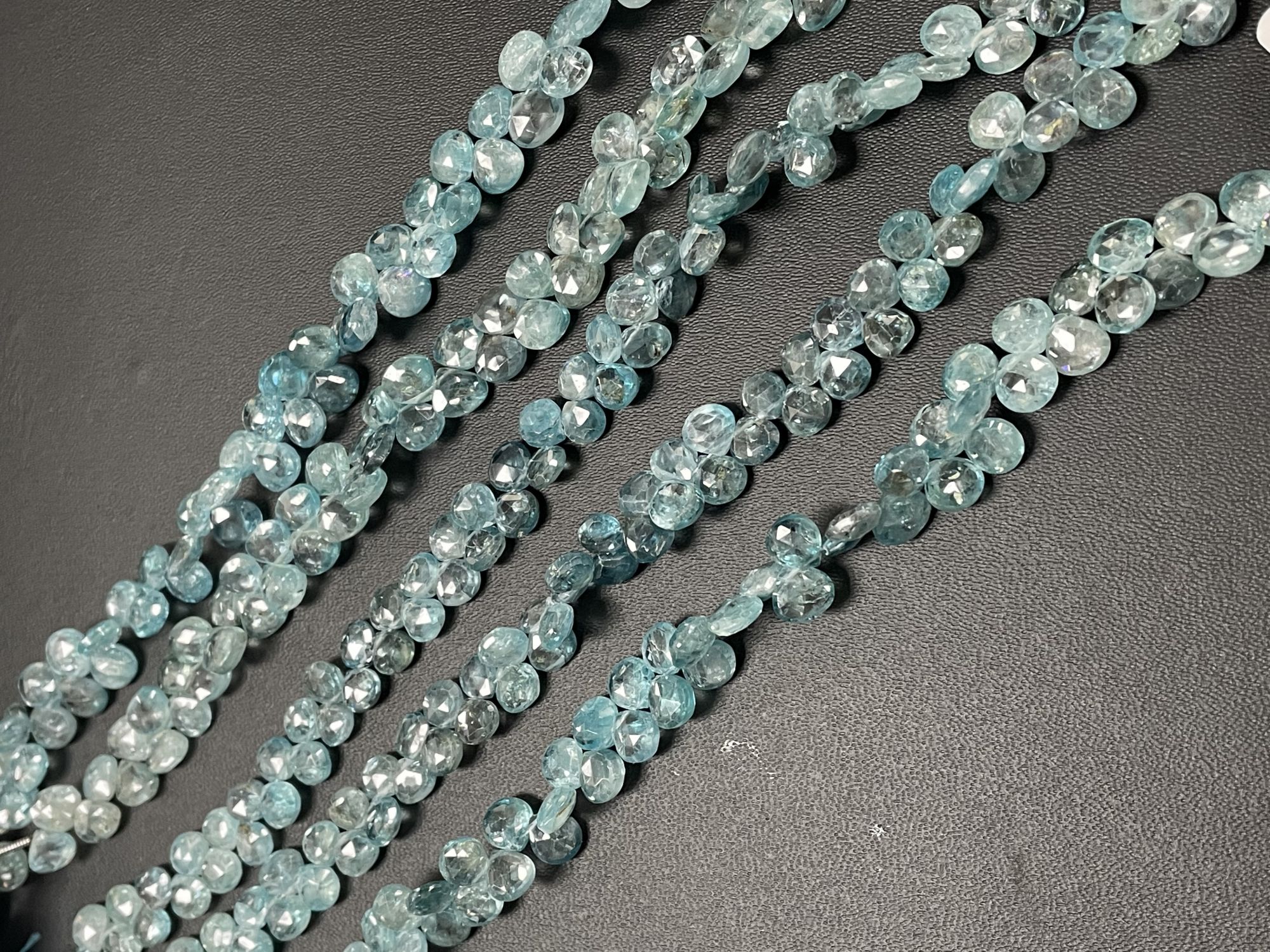 Blue Zircon Heart Faceted