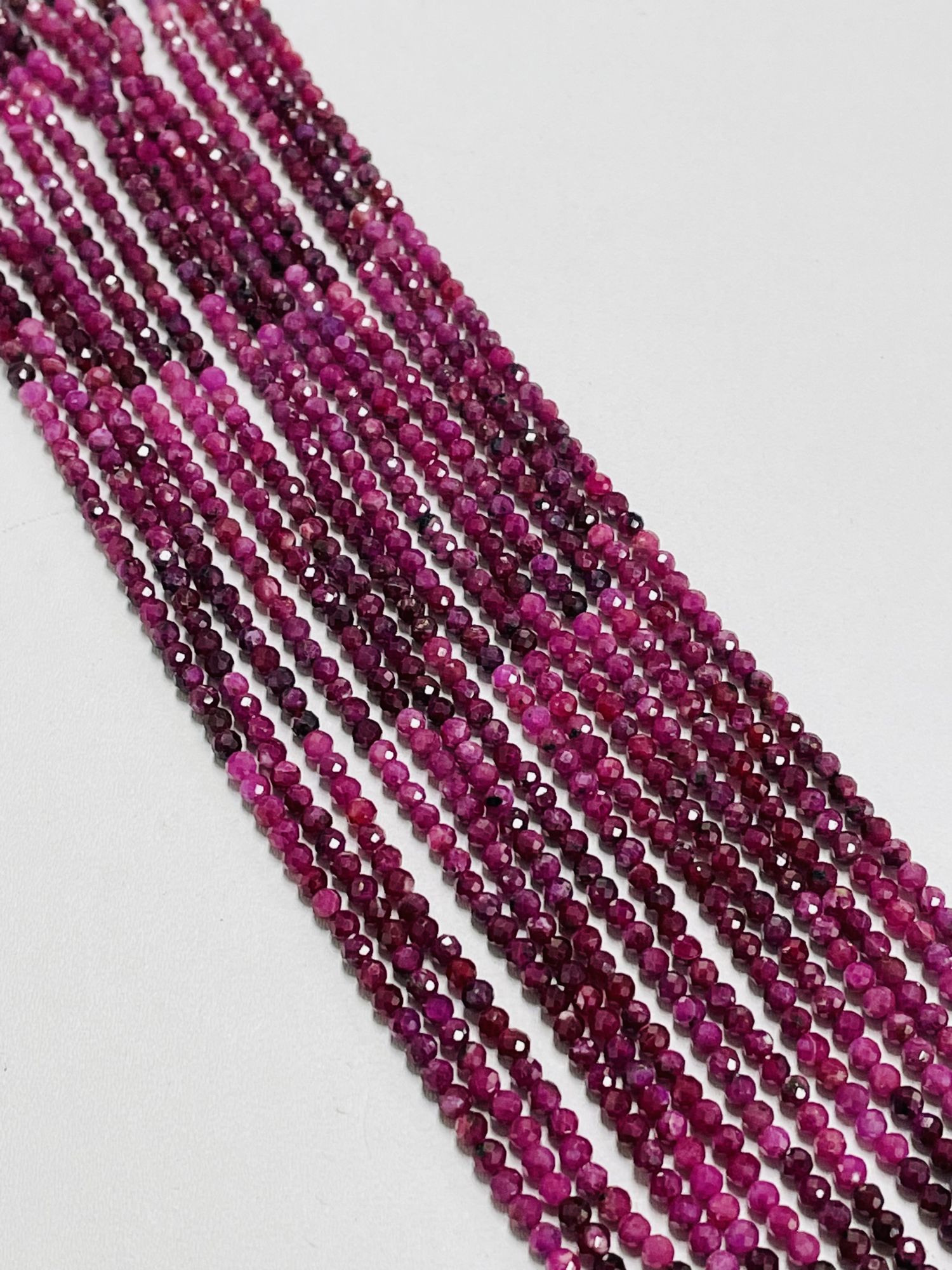 Shaded Ruby Rondelle Faceted